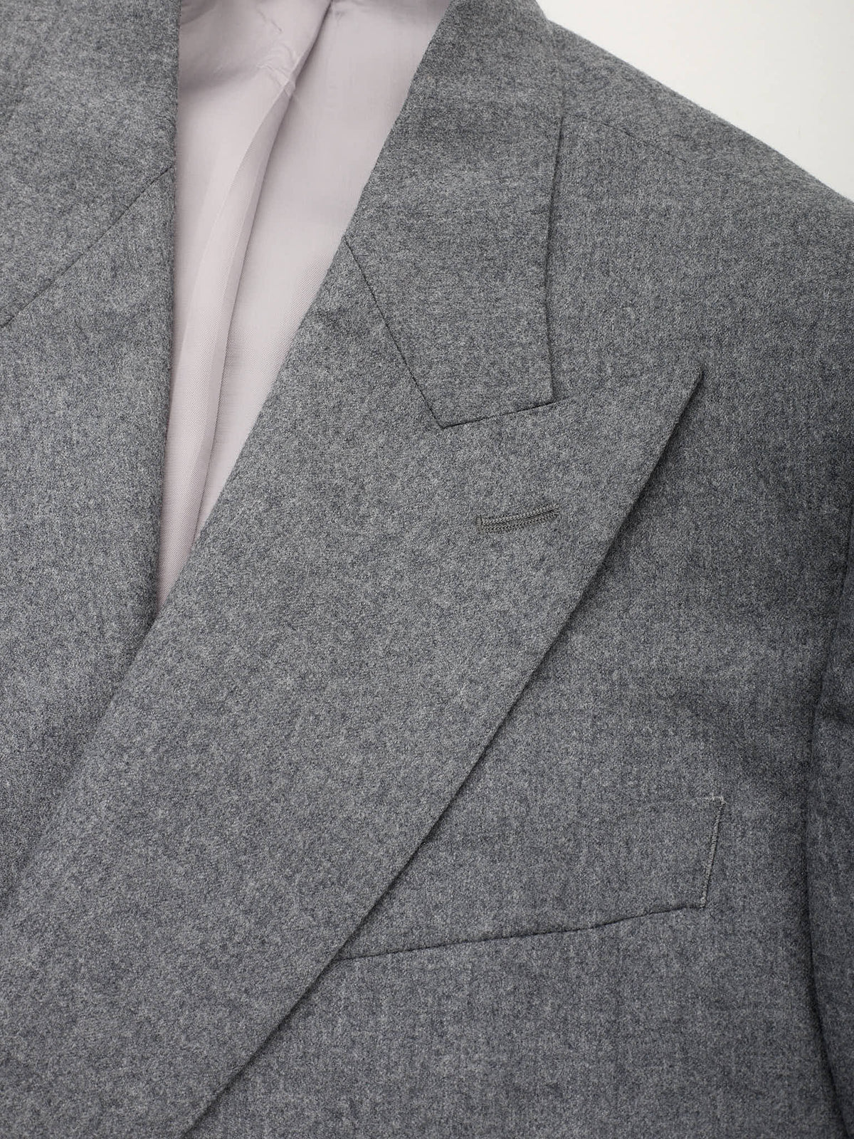 MILAN KELECENI VBC Gray Double Breasted Wool Flannel Suit