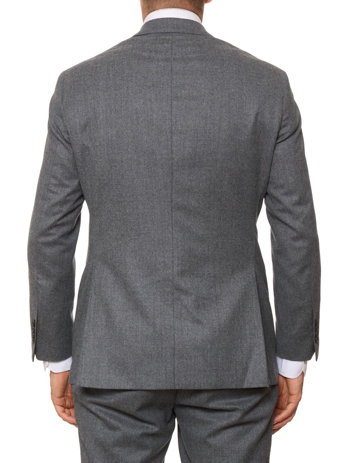 MILAN KELECENI VBC Gray Double Breasted Wool Flannel Suit
