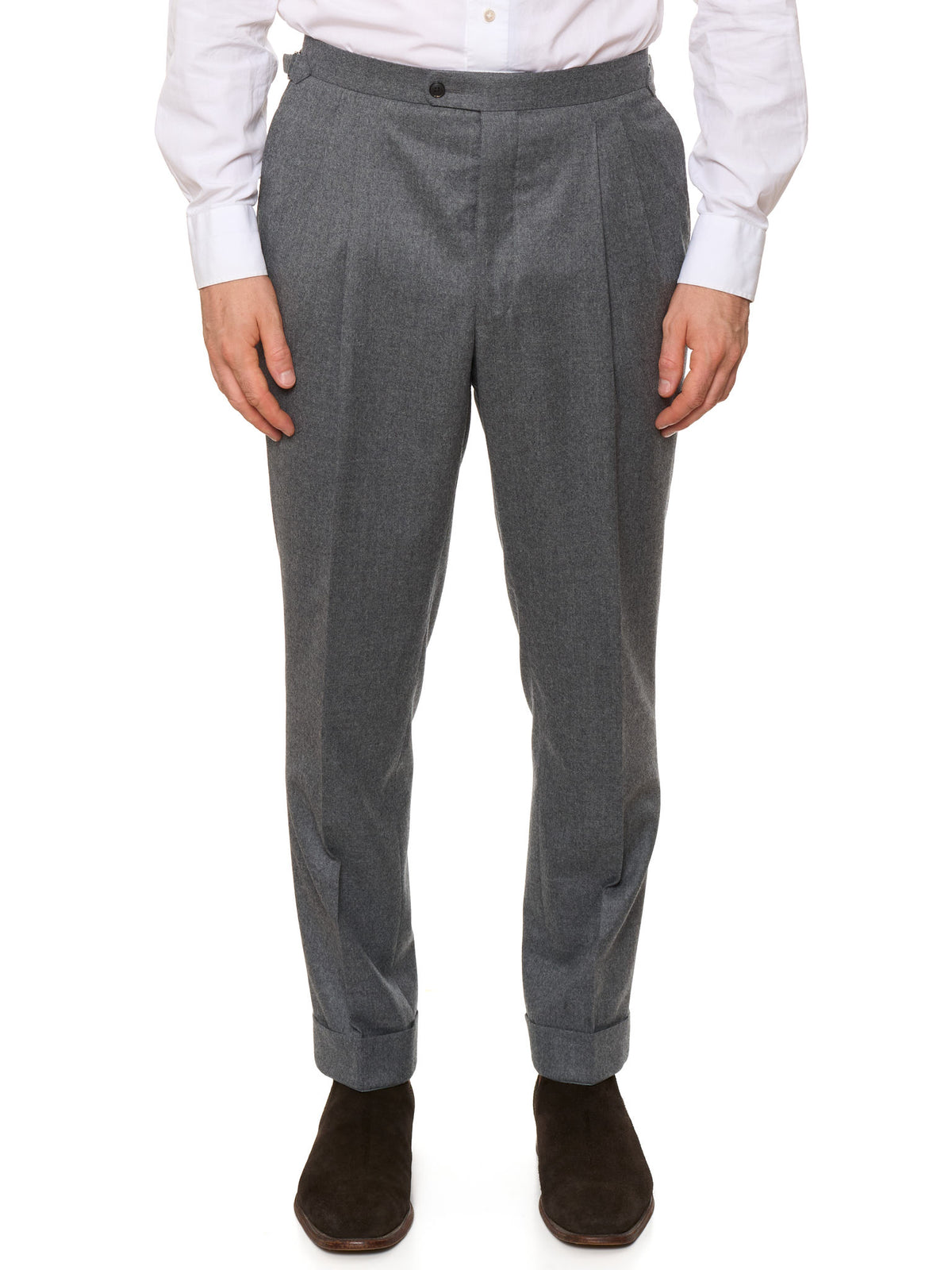 MILAN KELECENI VBC Gray Double Breasted Wool Flannel Suit