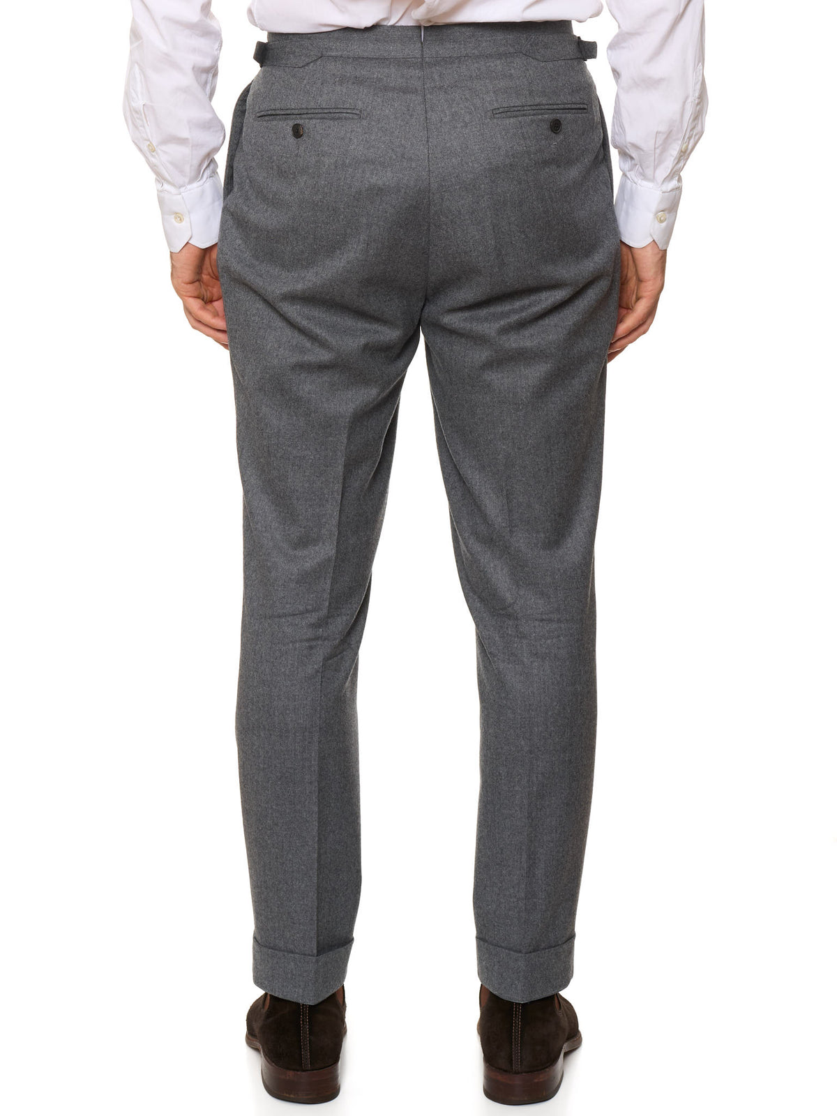 MILAN KELECENI VBC Gray Double Breasted Wool Flannel Suit