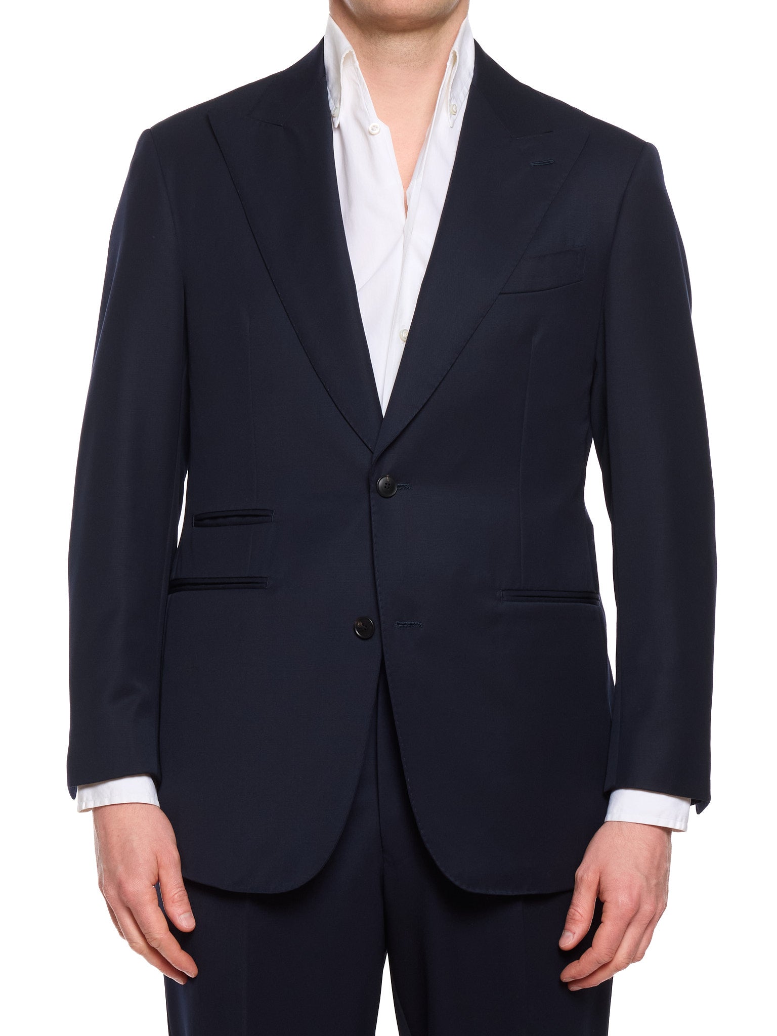 MILAN KELECENI Navy Blue VBC Super 150's Wool Handmade Suit
