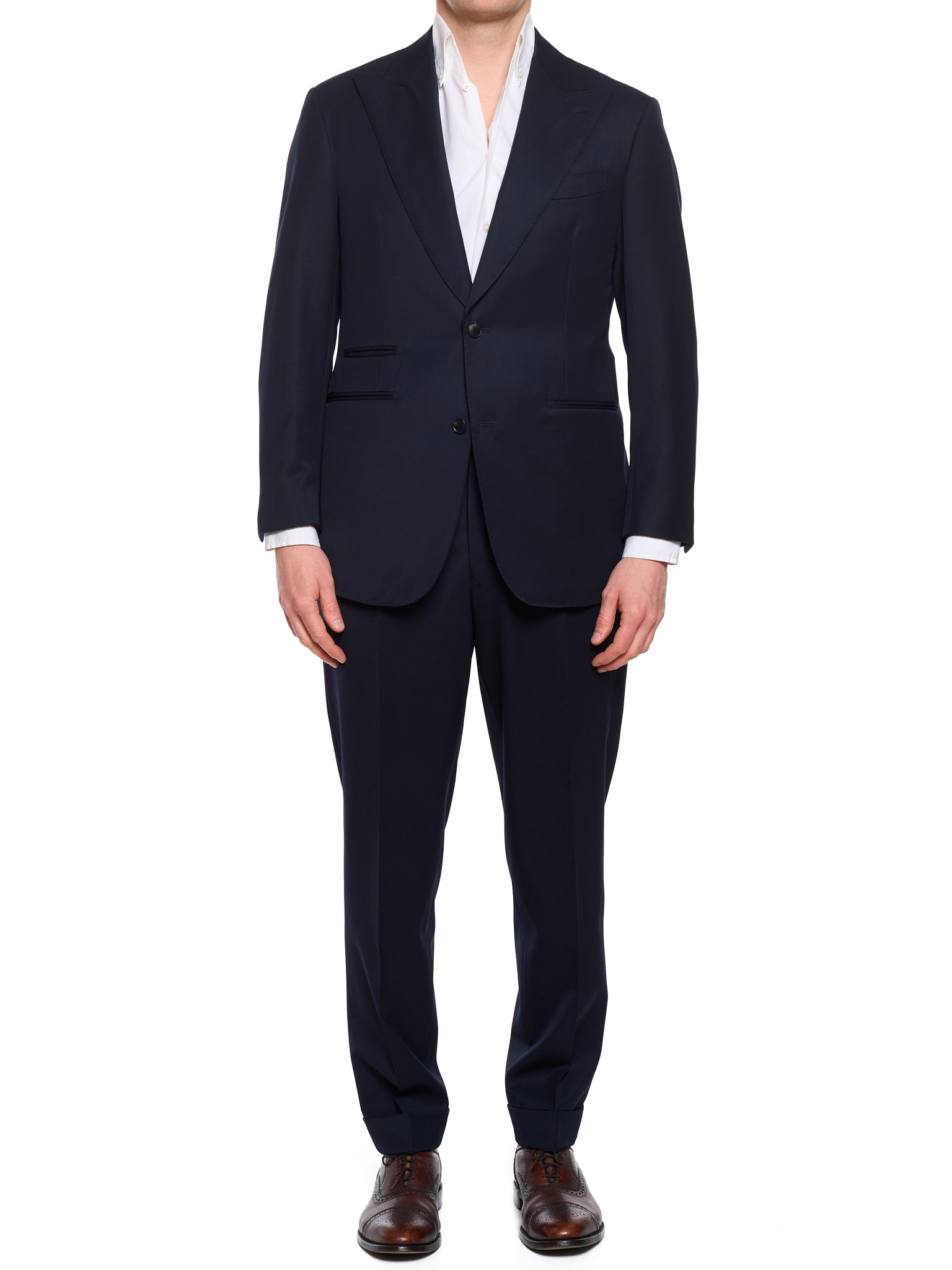 MILAN KELECENI Navy Blue VBC Super 150's Wool Handmade Suit