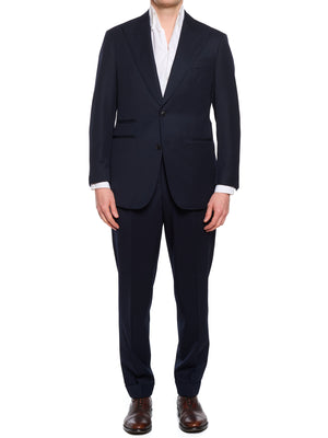 MILAN KELECENI Navy Blue VBC Super 150's Wool Handmade Suit