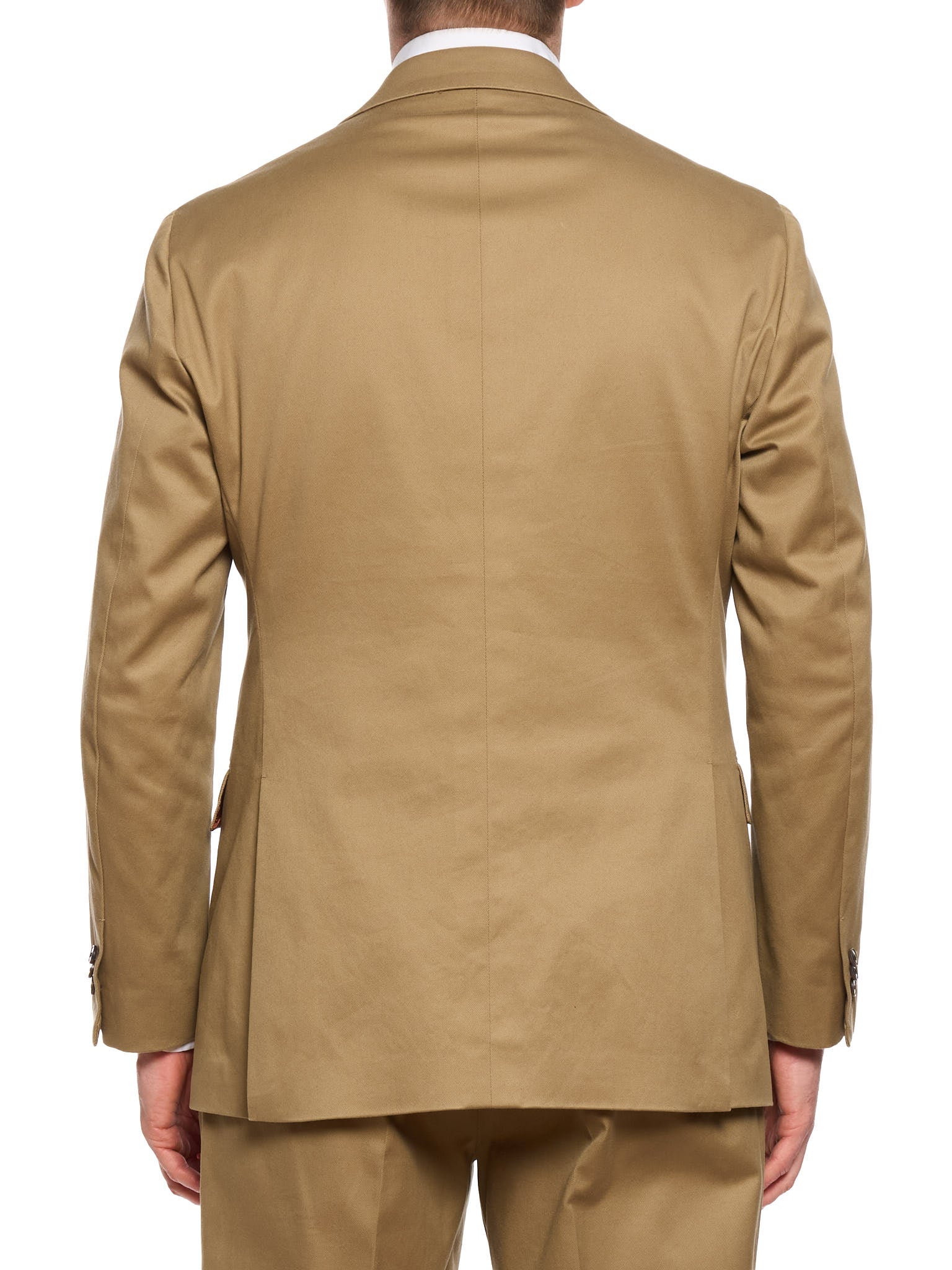 MILAN KELECENI Tan Cotton Twill Spring-Summer Handmade Suit