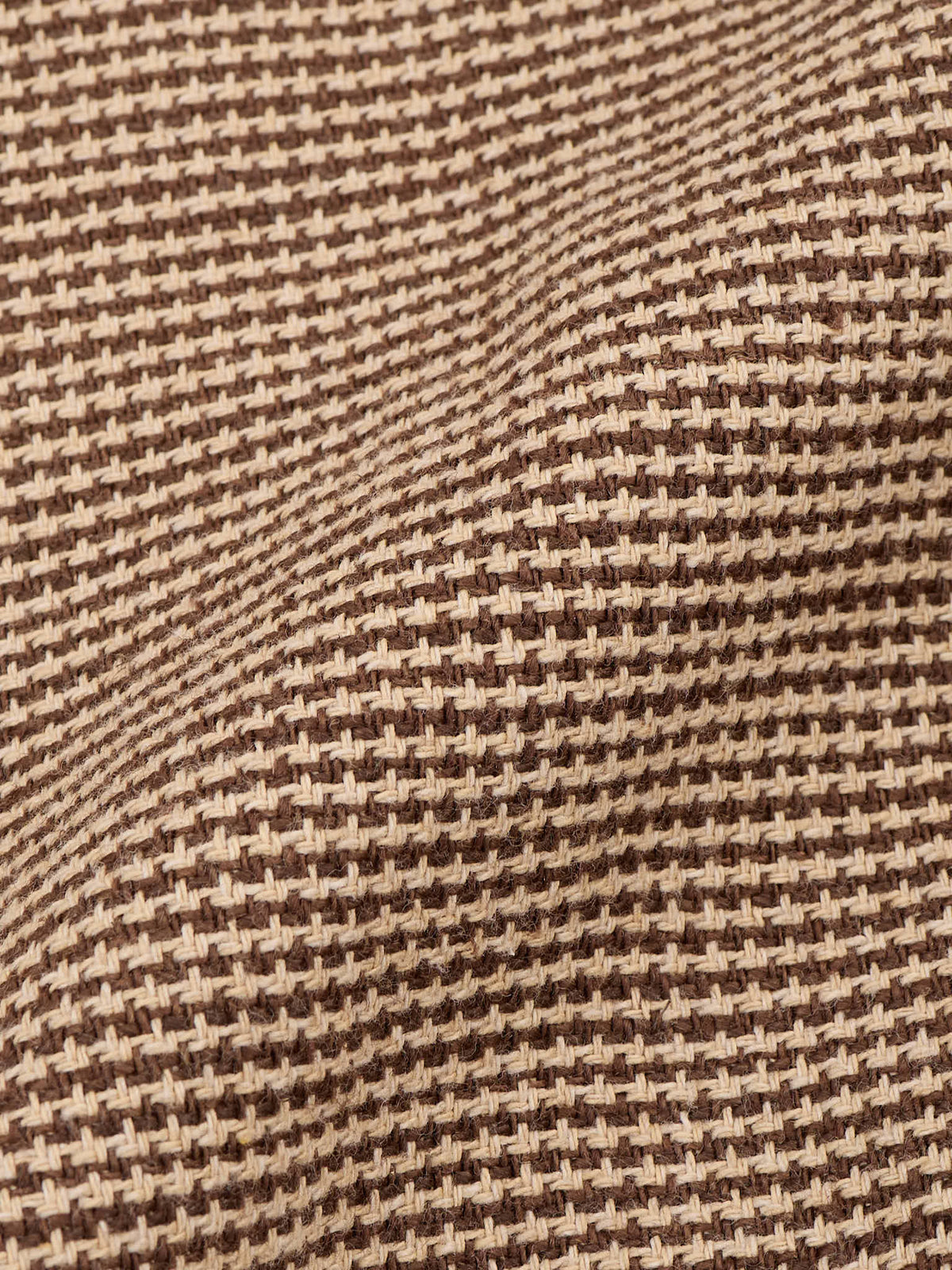 MILAN KELECENI Brown Houndstooth Wool-Silk-Linen Field Jacket