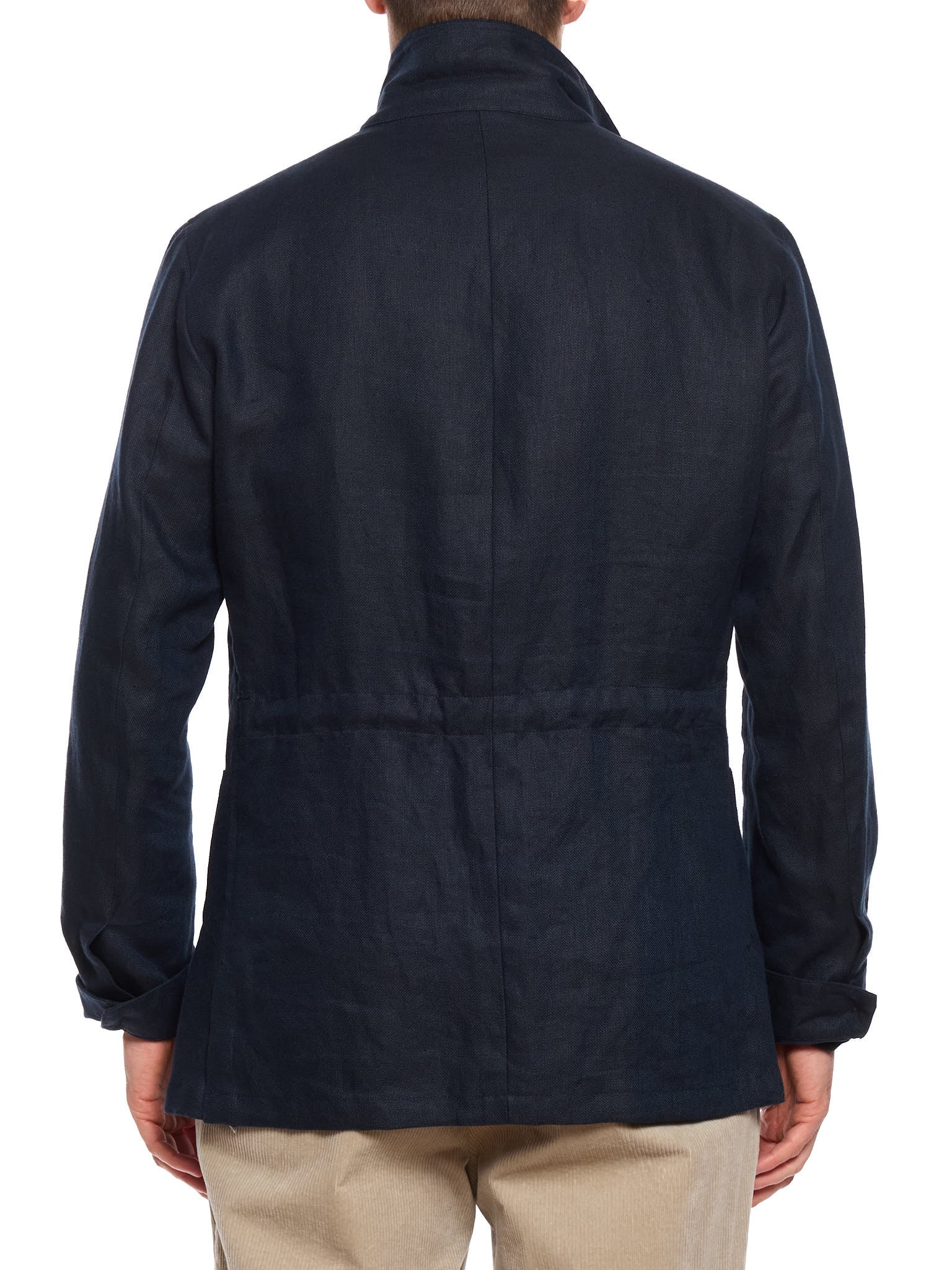 MILAN KELECENI Navy Blue Irish Linen Unlined Travel Jacket