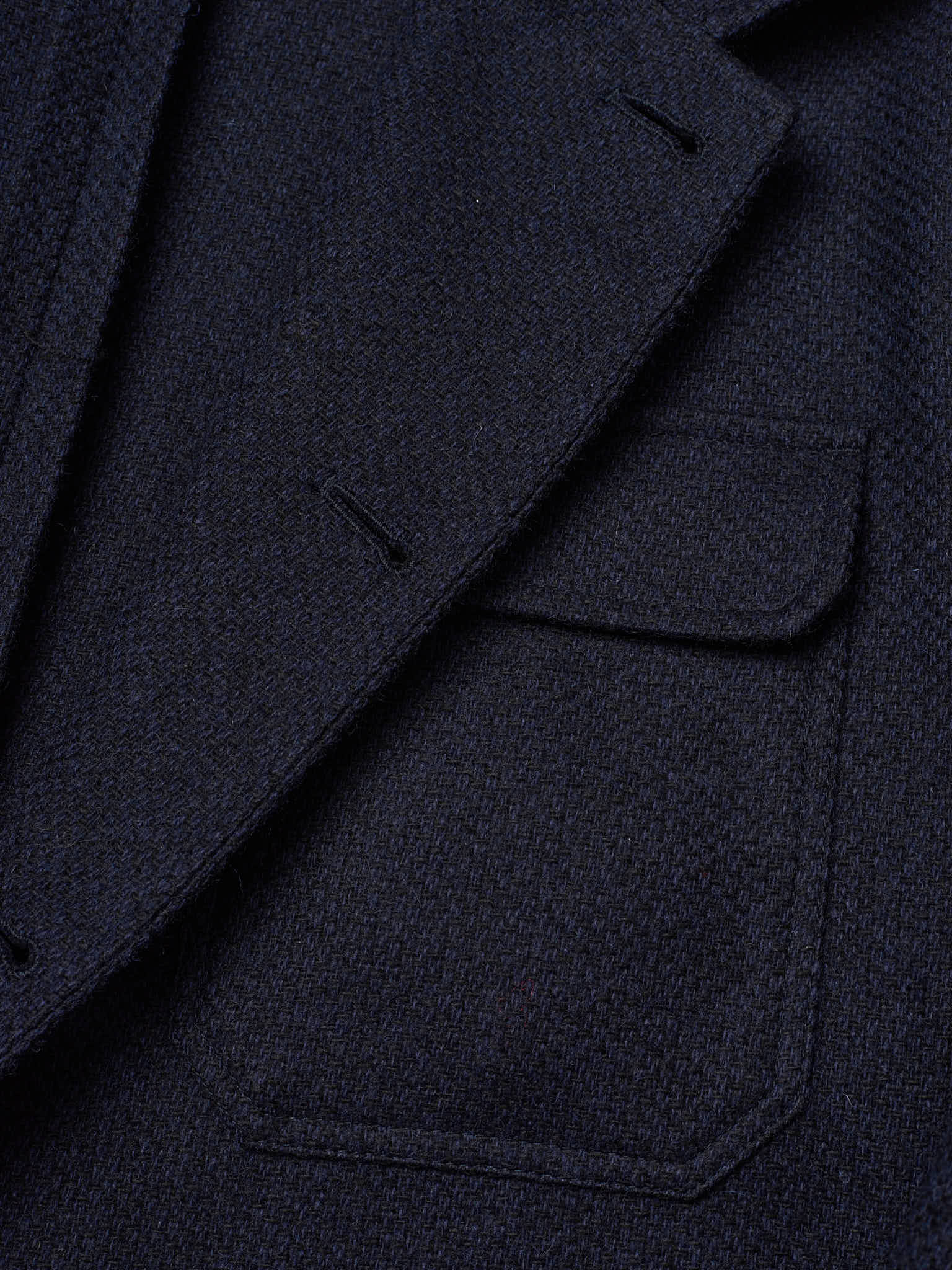 MILAN KELECENI Navy Blue Wool Four Field Jacket