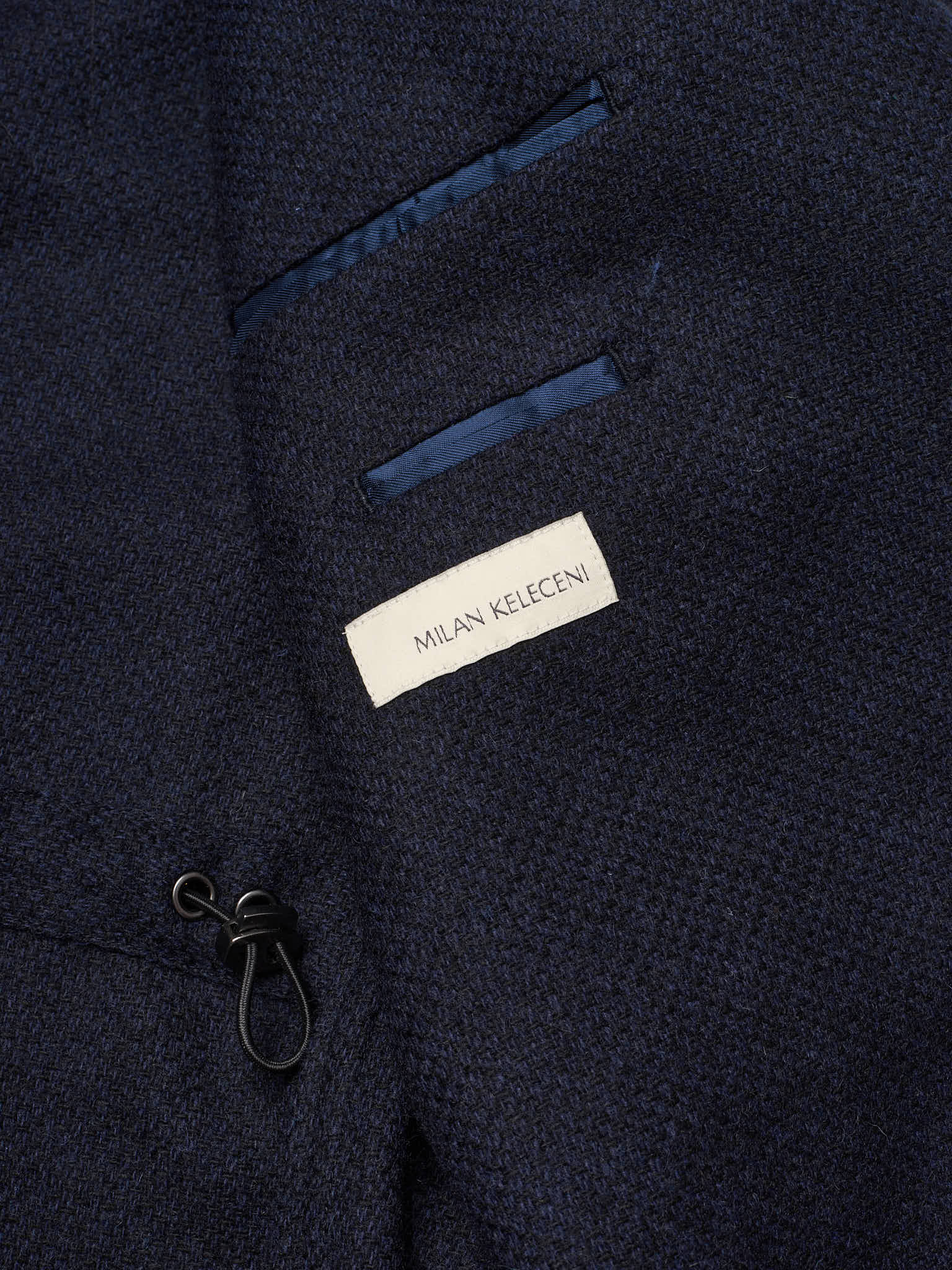 MILAN KELECENI Navy Blue Wool Four Field Jacket