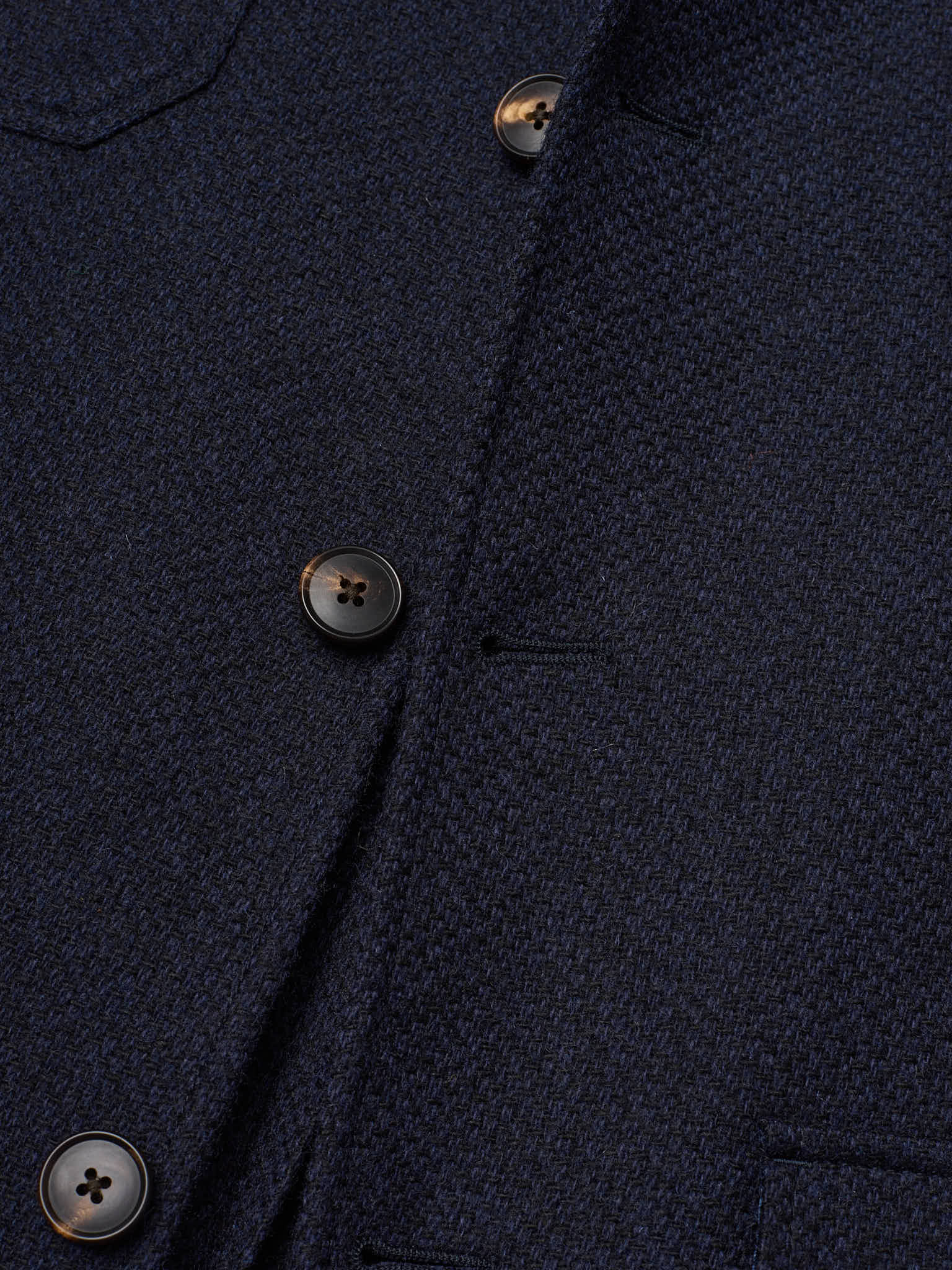 MILAN KELECENI Navy Blue Wool Four Field Jacket