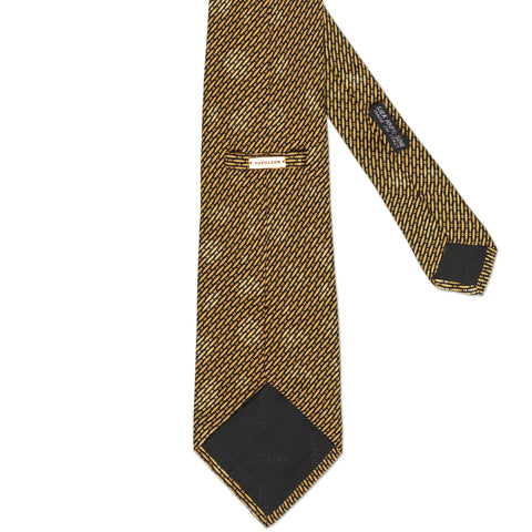 NAPOLEON by Brioni Handmade Gold-Black Geometric Design Silk Tie
