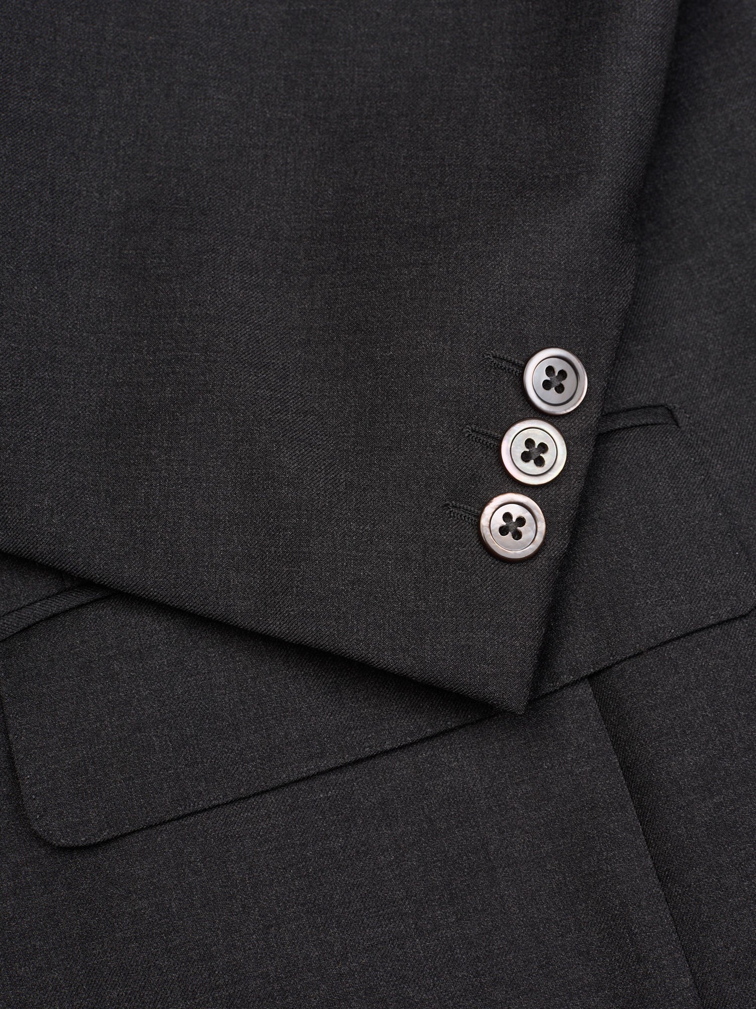NERVESA Gray Loro Piana Super 100'S Tasmanian Wool Handmade Suit