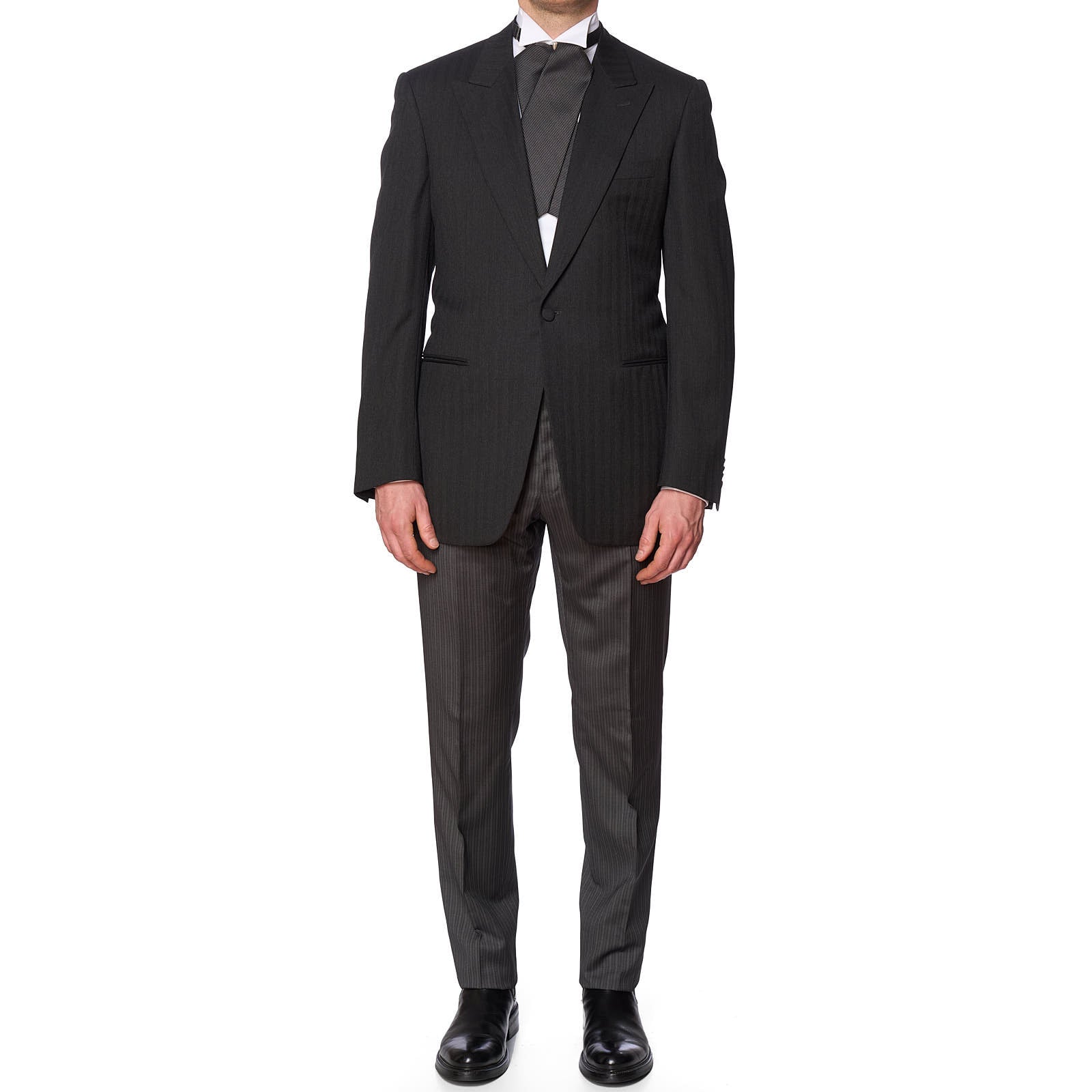 VANNUCCI Milano Gray Wool Super 100's Morning Suit Wedding EU 52 NEW US 42