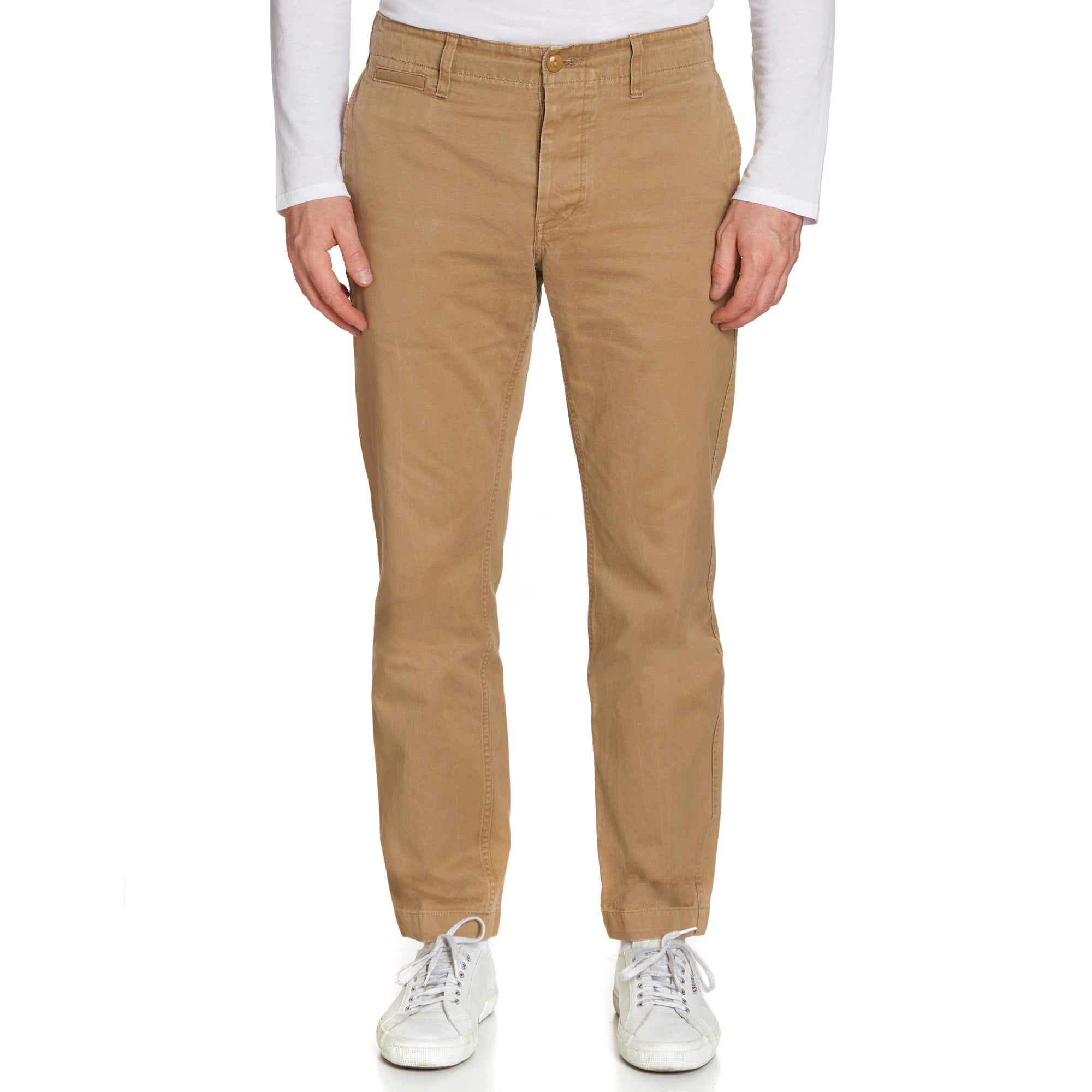 NIGEL CABOURN Tan Cotton Officer's Chino Pants US 33 34 Slim Fit Japan NIGEL CABOURN