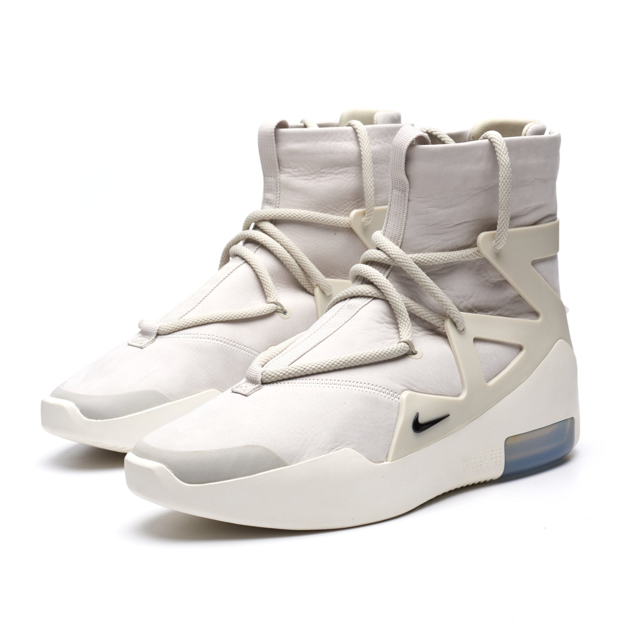 NIKE AIR x FEAR OF GOD 1 Light Bone High Top Sneakers Shoes US 9.5 NEW with Box