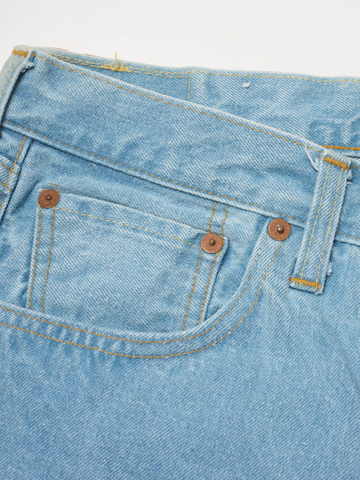 NOS Vintage 1998 LEVI'S 501 Valencia St. Light Blue Cotton Jeans Made in USA LVC