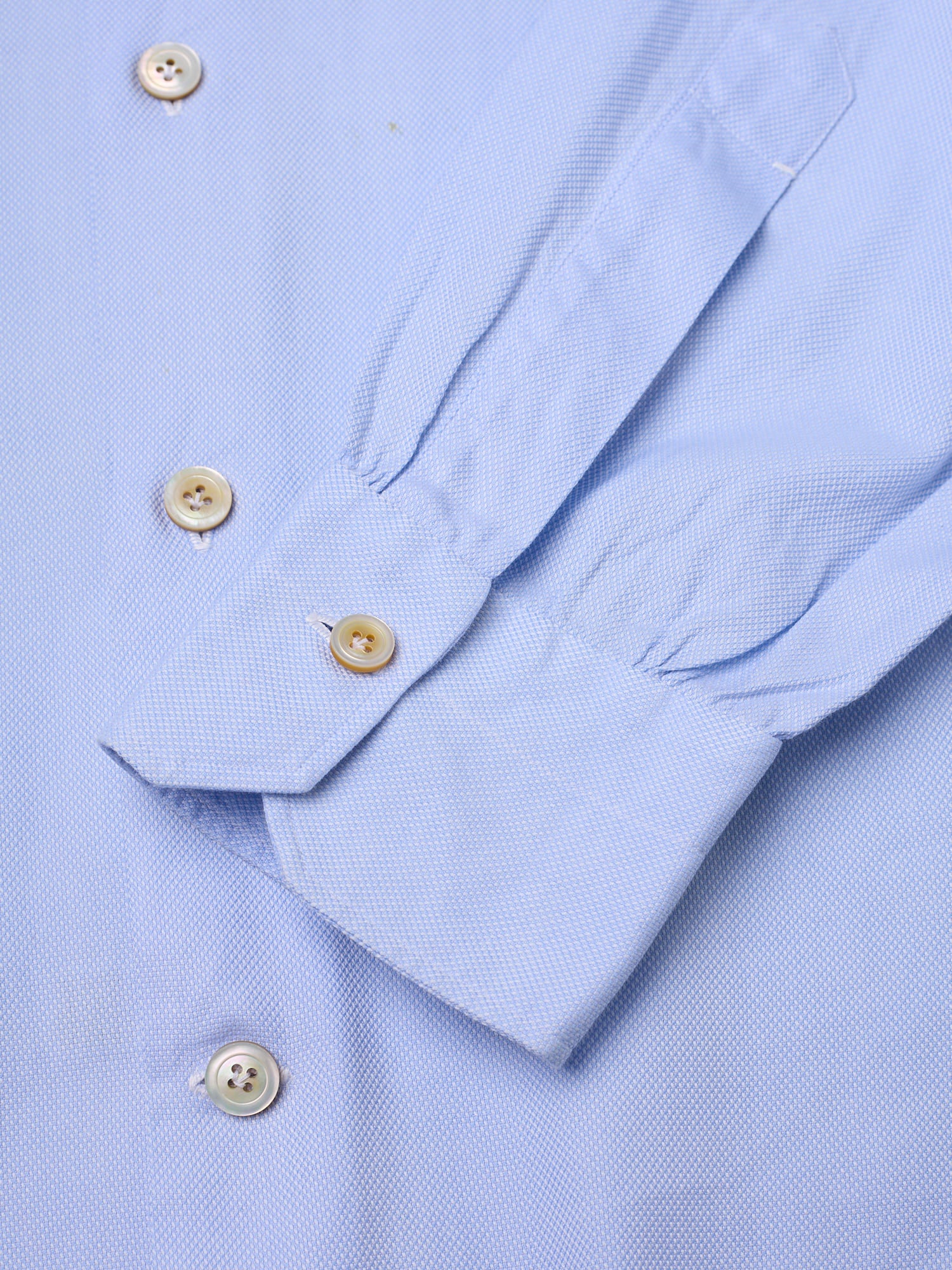 KITON Napoli Blue Oxford Cotton Button-Down Dress Shirt