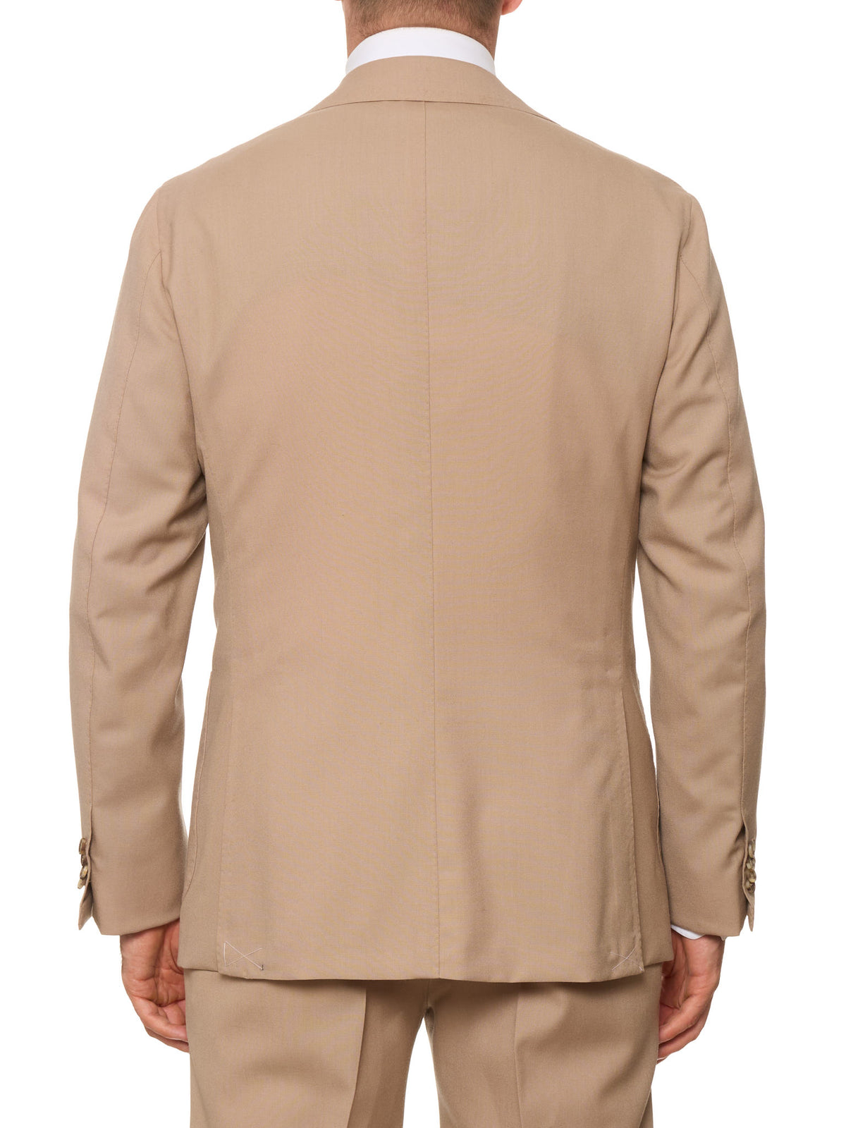 ORAZIO LUCIANO Handmade Tan Gabardine Wool Suit NEW Slim