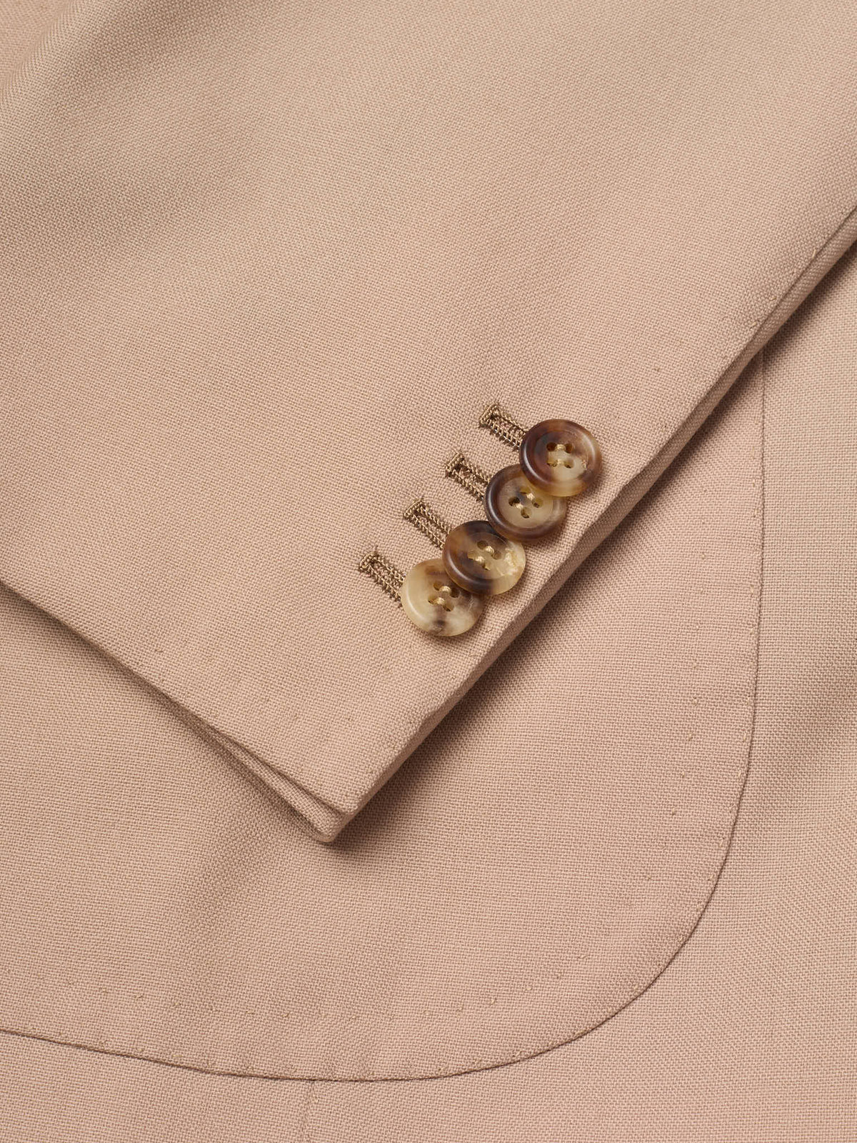 ORAZIO LUCIANO Handmade Tan Gabardine Wool Suit NEW Slim