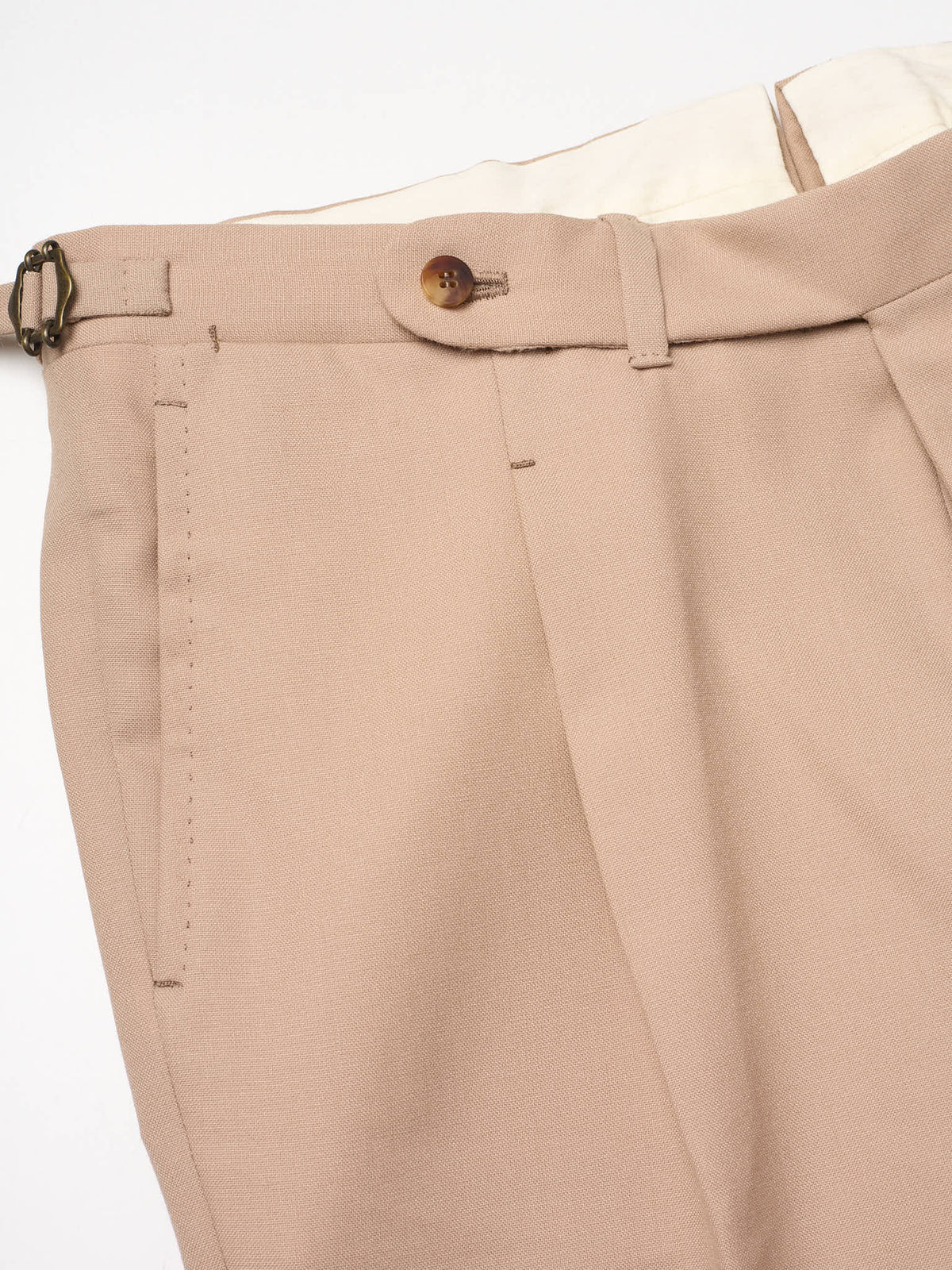 ORAZIO LUCIANO Handmade Tan Gabardine Wool Suit NEW Slim
