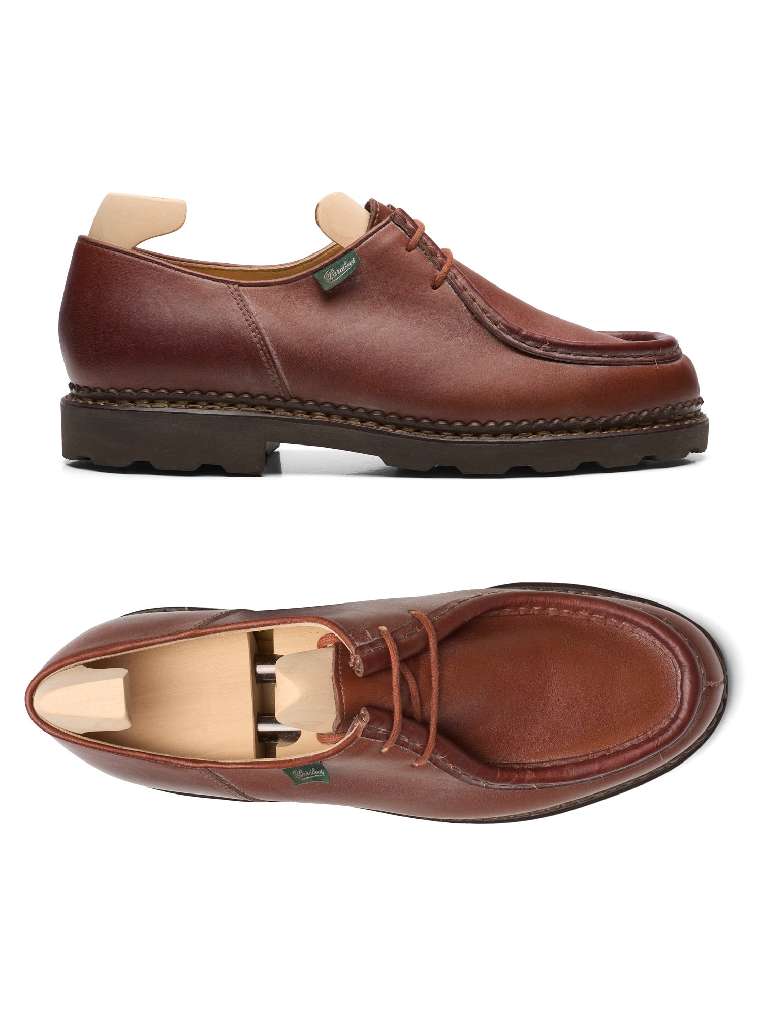 PARABOOT Light Brown "Michael" Marron Leather Shoes EU 41.5 US 8.5