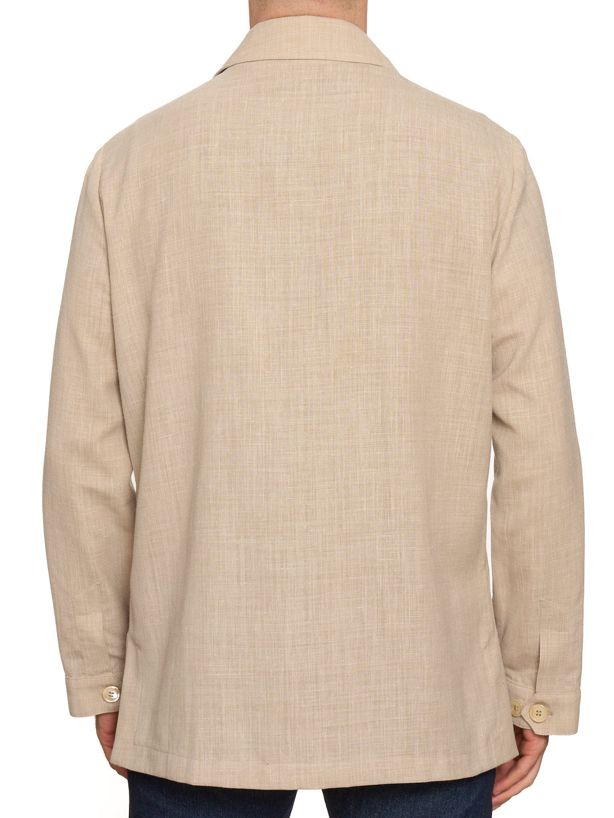PIETRA SALATA Napoli Beige Linen-Polyamide Lightweight Jacket NEW
