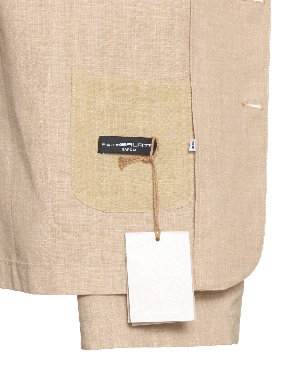 PIETRA SALATA Napoli Beige Linen-Polyamide Lightweight Jacket NEW