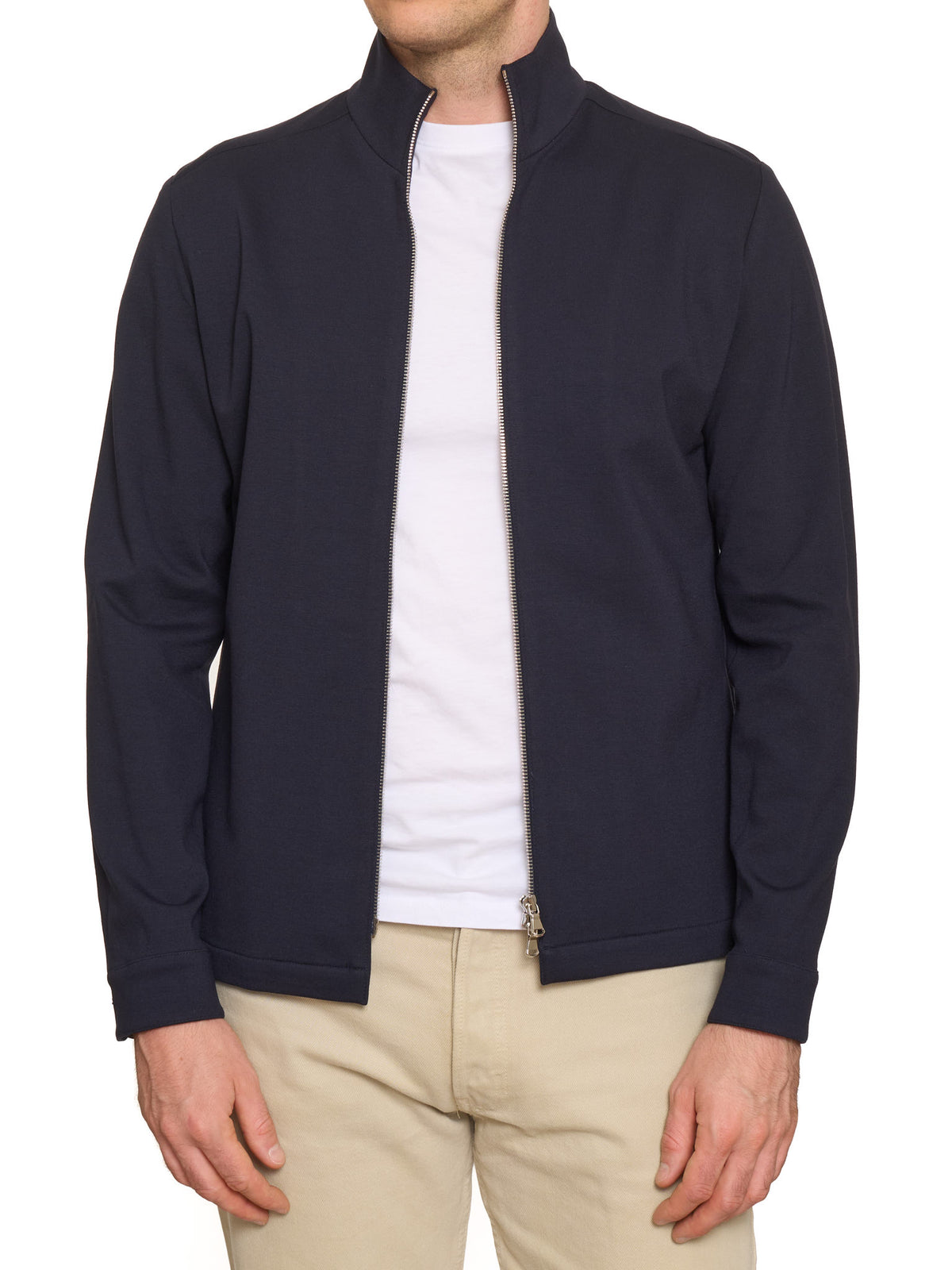 PIETRA SALATA Napoli "Greg" Blue Cotton Jersey Stretch Overjacket NEW