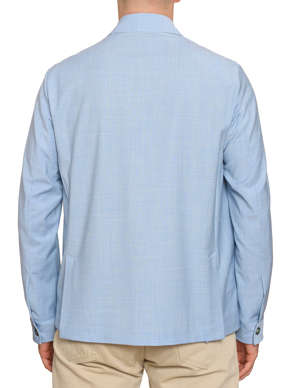 PIETRA SALATA Napoli "Miseno" Blue Wool Lightweight Jacket NEW