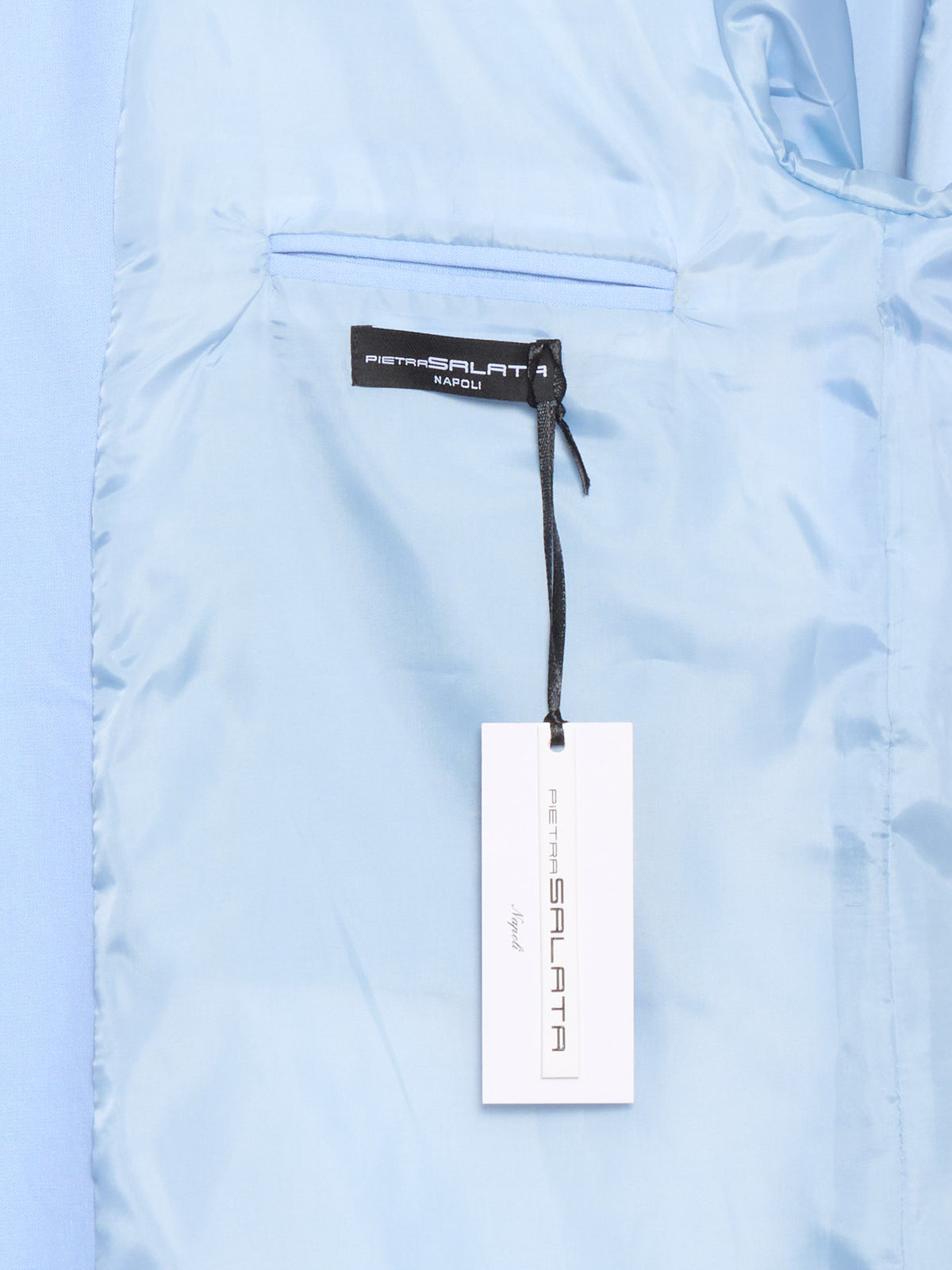 PIETRA SALATA Napoli "Miseno" Blue Wool Lightweight Jacket NEW