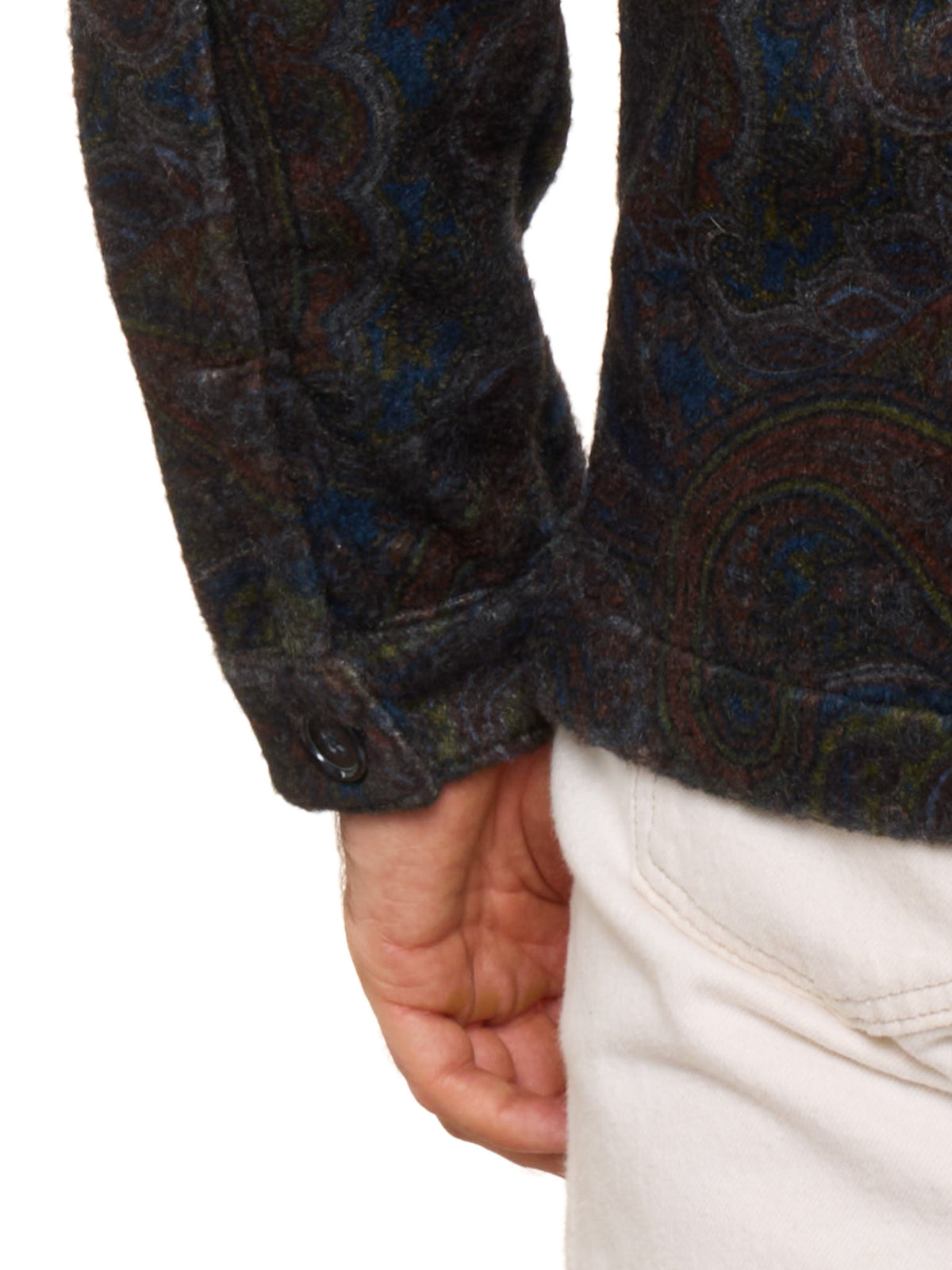 PIETRA SALATA Napoli Multicolor Paisley Safari Jacket Overshirt