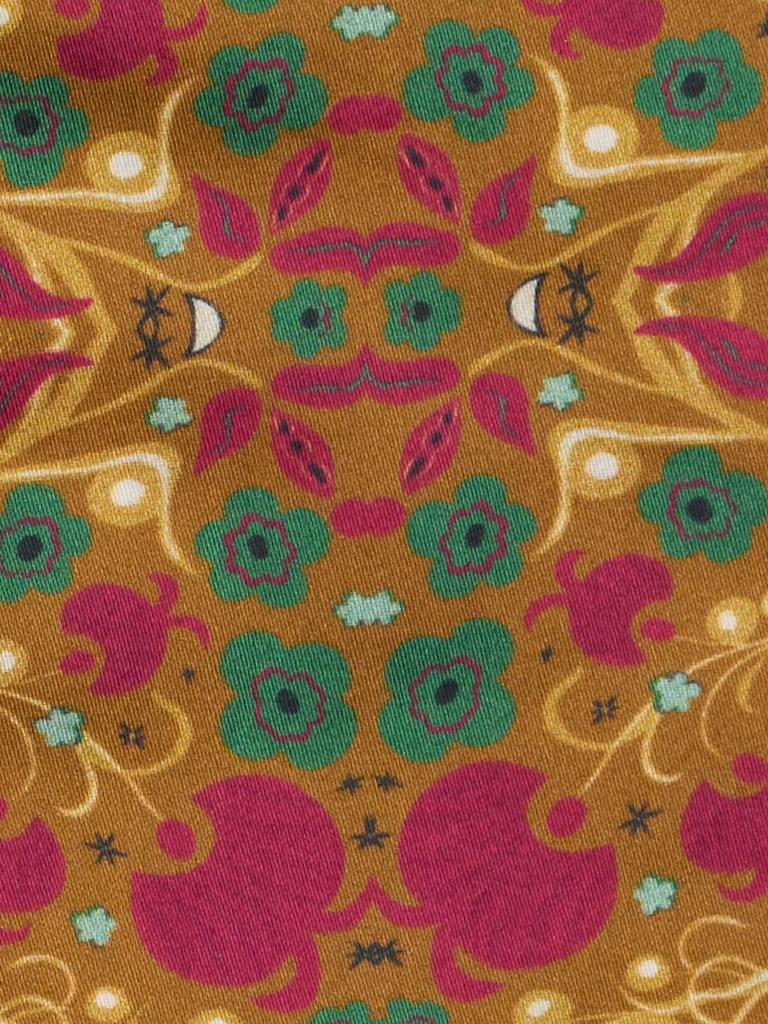 PIETRA SALATA Bronze with Floral Pattern Cotton Shirt