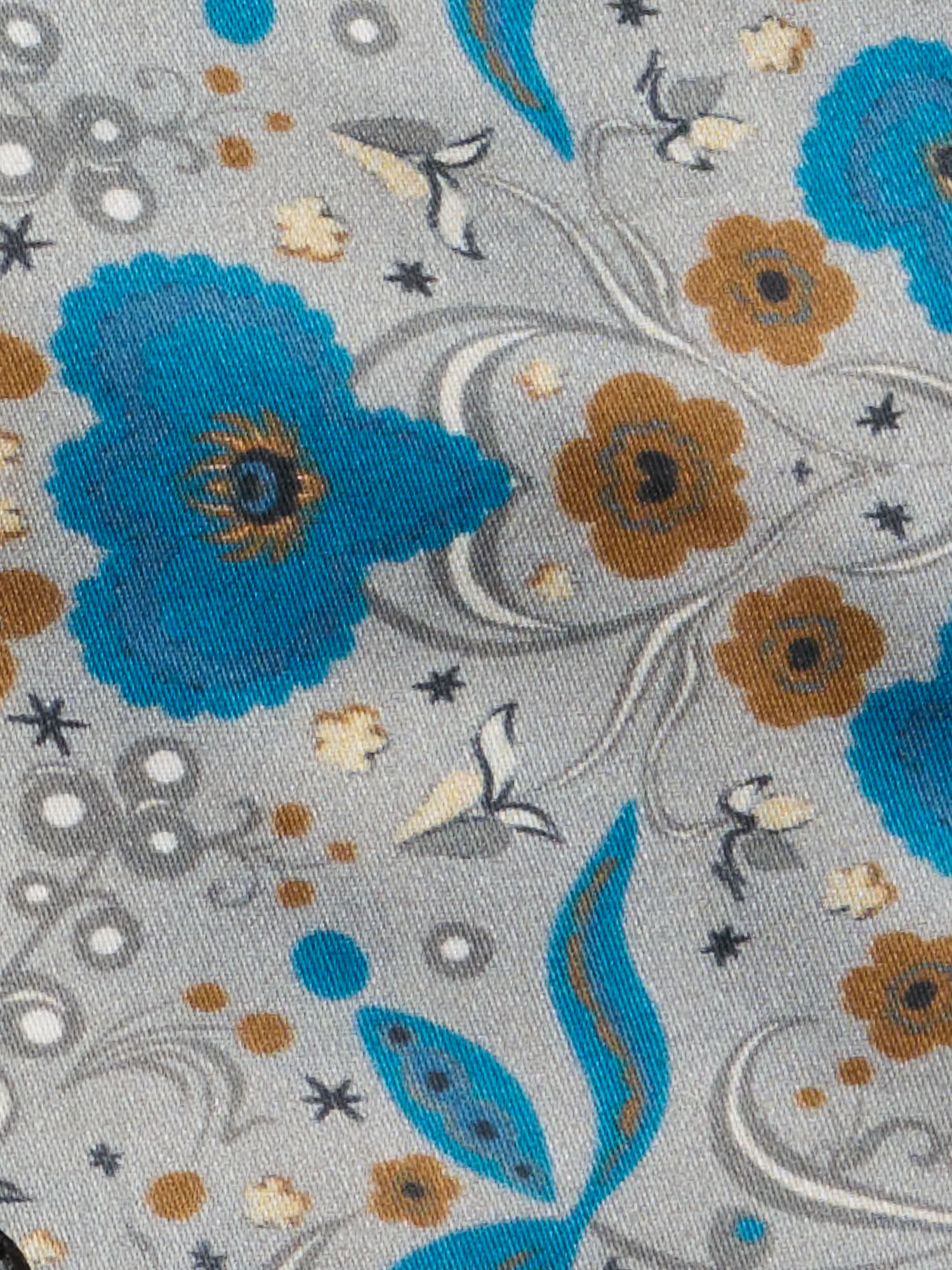 PIETRA SALATA Gray Floral Cotton Shirt