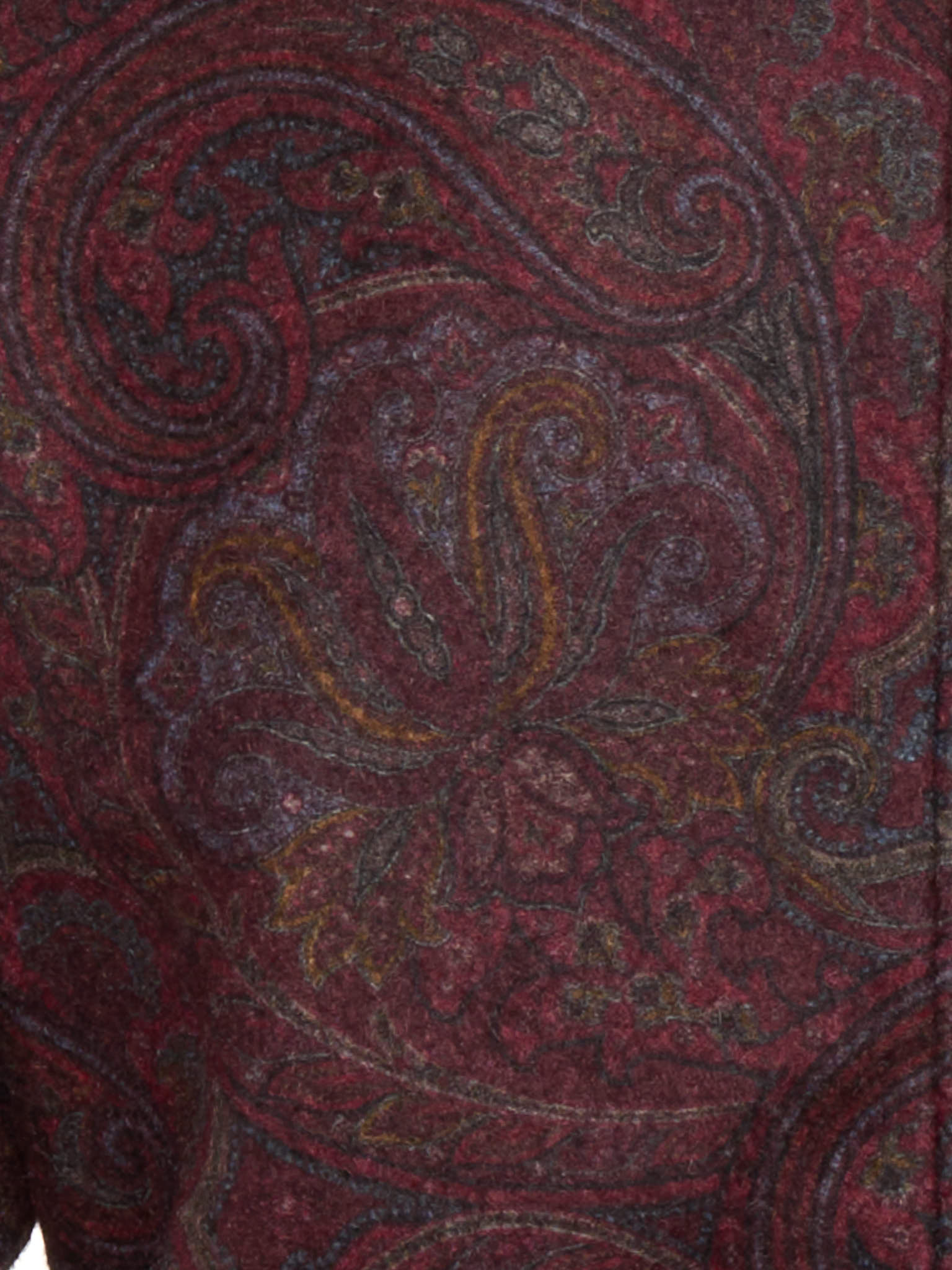 PIETRA SALATA Napoli Beetroot Paisley Safari Jacket Overshirt NEW
