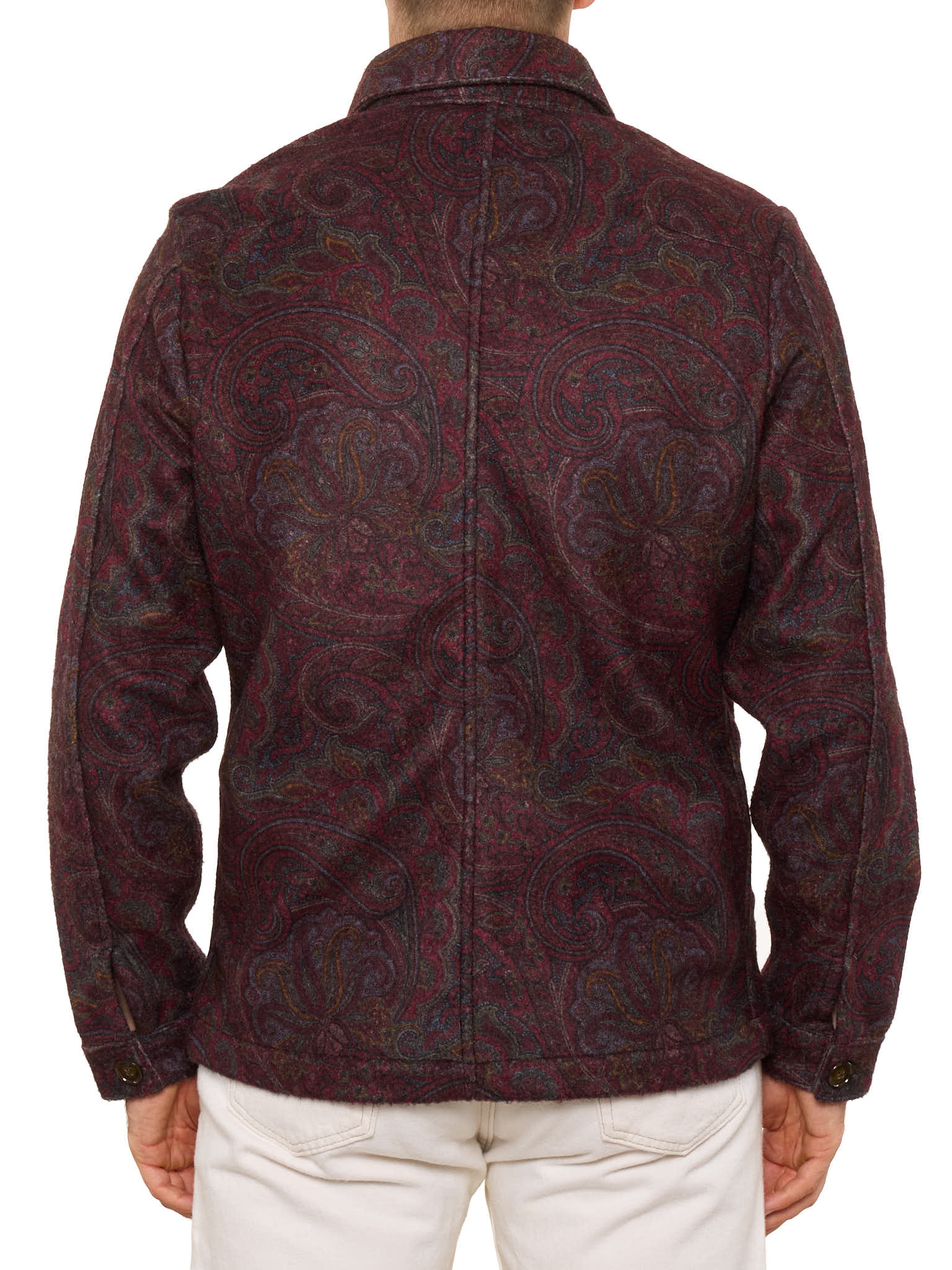PIETRA SALATA Napoli Beetroot Paisley Safari Jacket Overshirt NEW