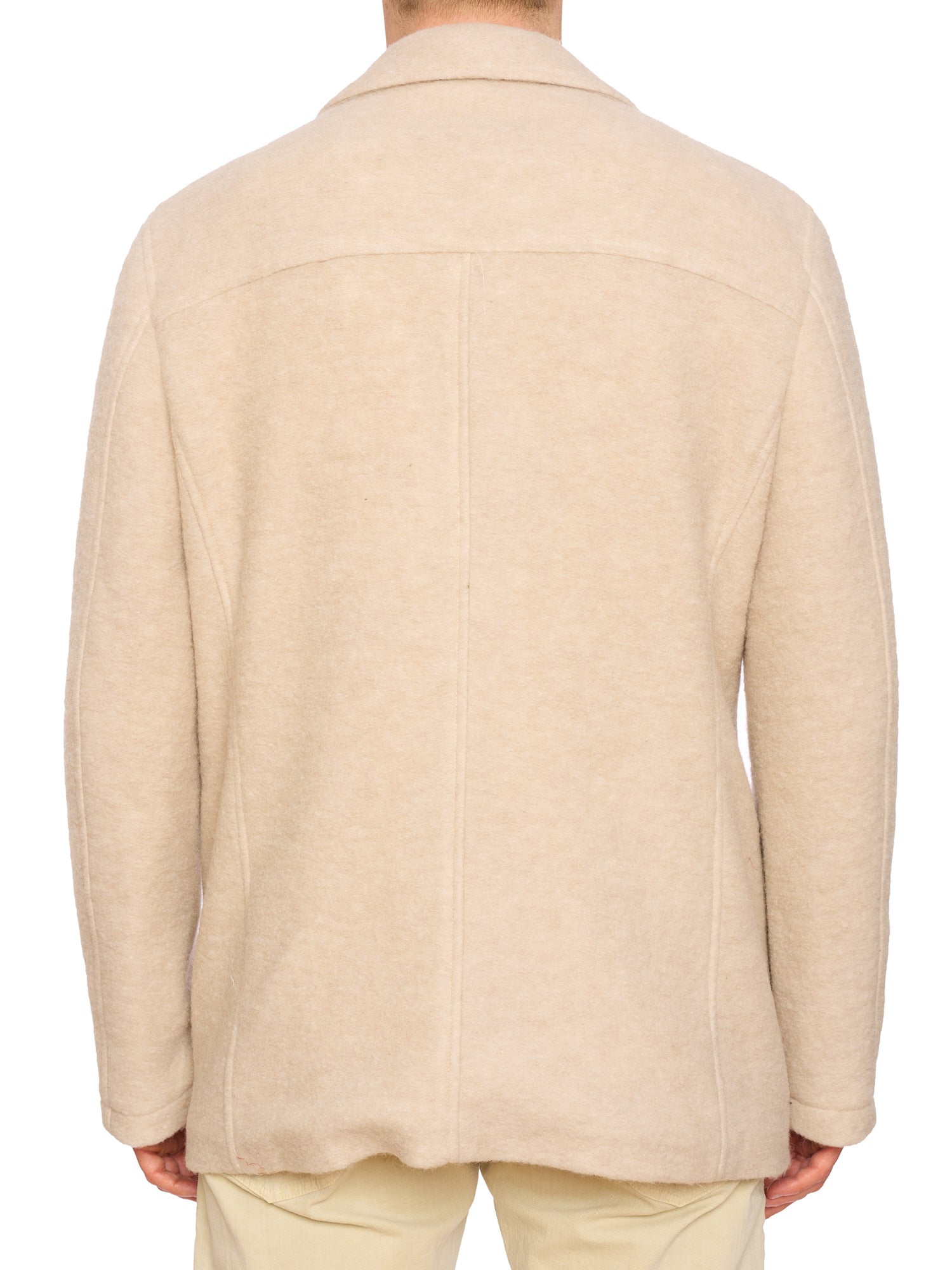 PIETRA SALATA Napoli Beige Navajo Lining Peacot Jacket NEW