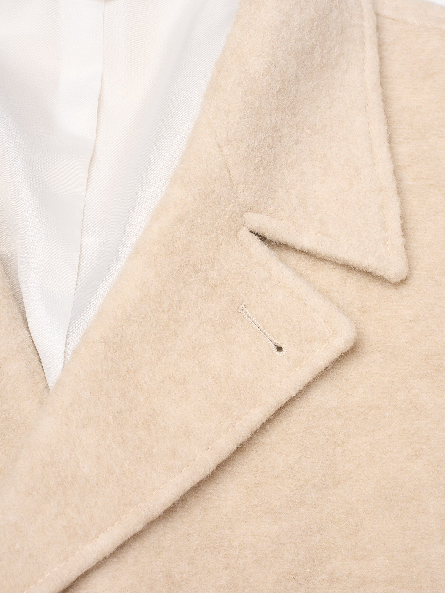 PIETRA SALATA Napoli Beige Peacot In Lana Cotta Wool Jacket NEW