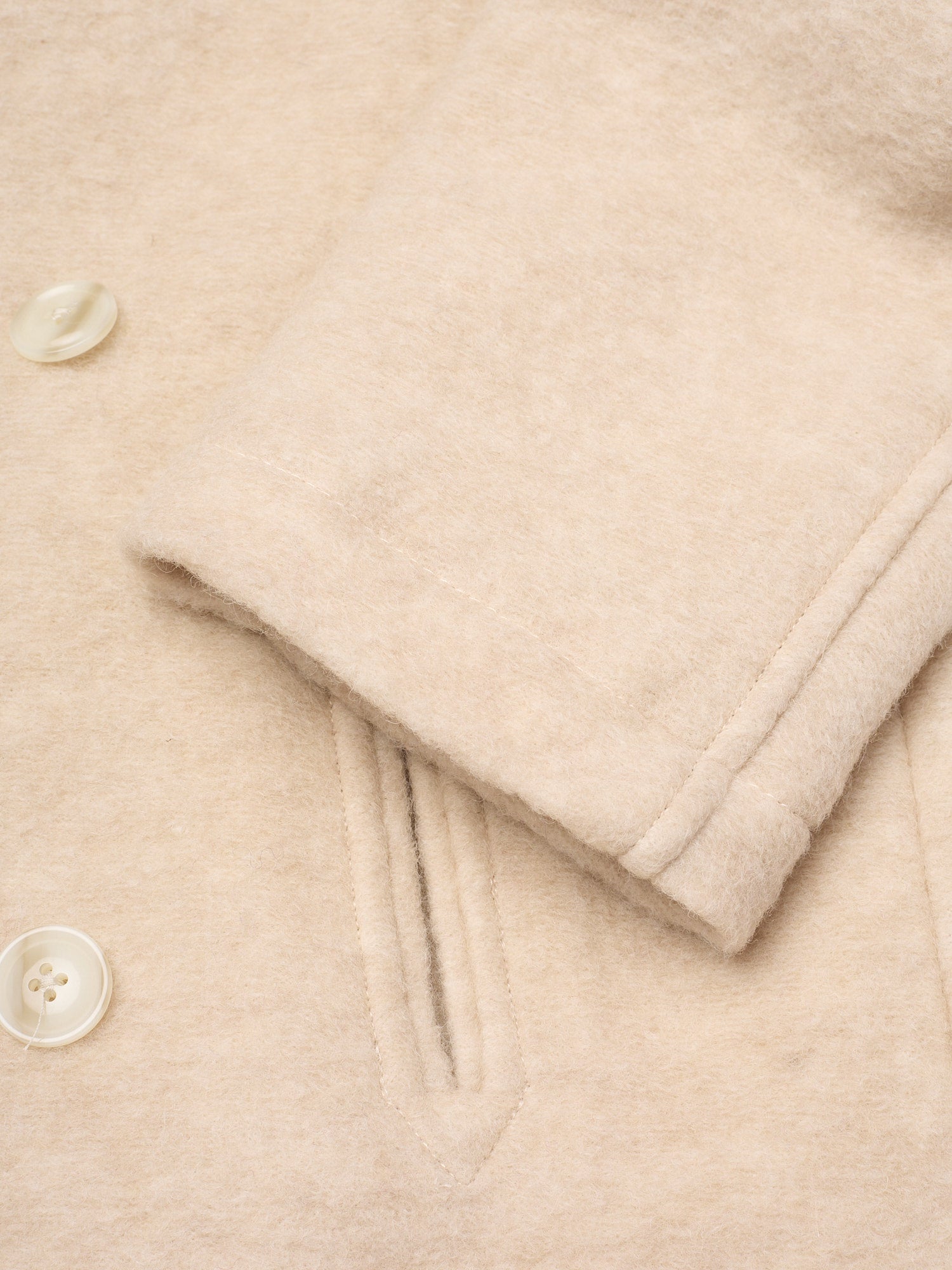 PIETRA SALATA Napoli Beige Peacot In Lana Cotta Wool Jacket NEW