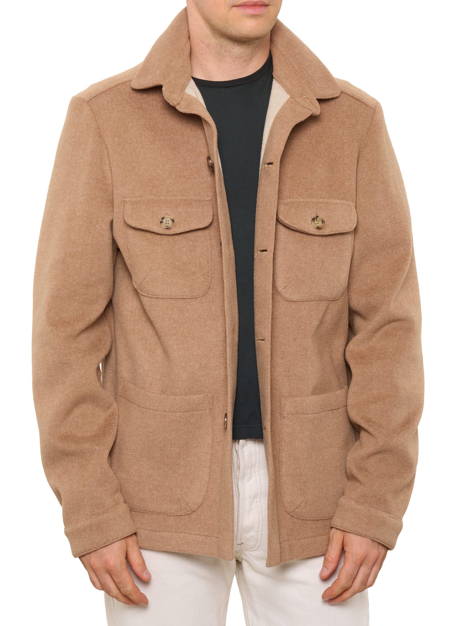 PIETRA SALATA Napoli Camel Tan Safari Travel Jacket NEW
