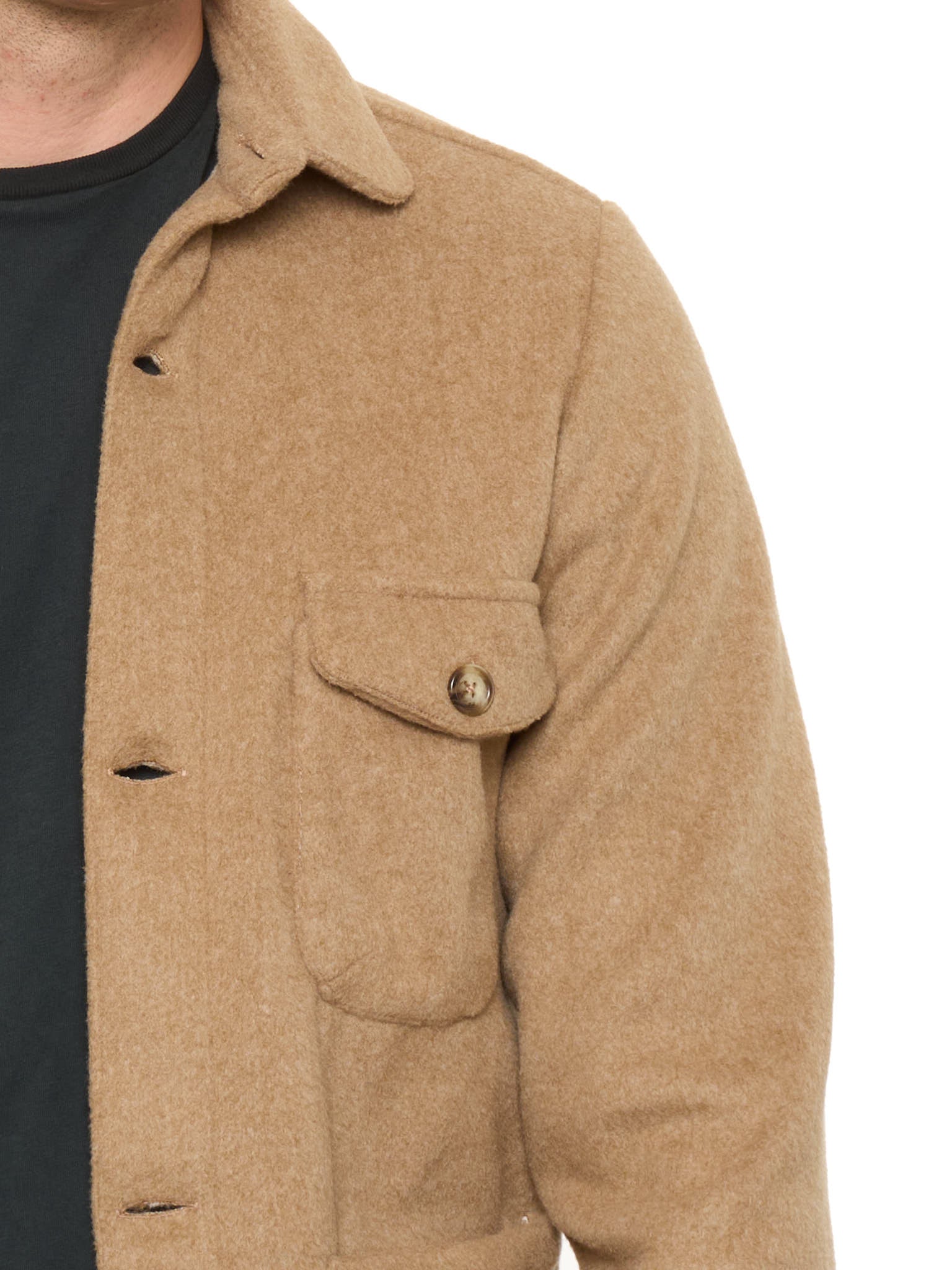 PIETRA SALATA Napoli Beige Safari Jacket Overshirt NEW S