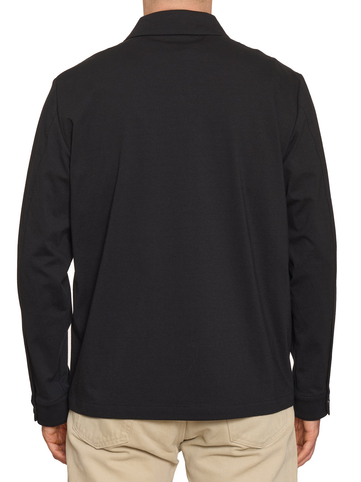 PIETRA SALATA Napoli Black Cotton-Polyester-Elastane Harrington Jacket NEW