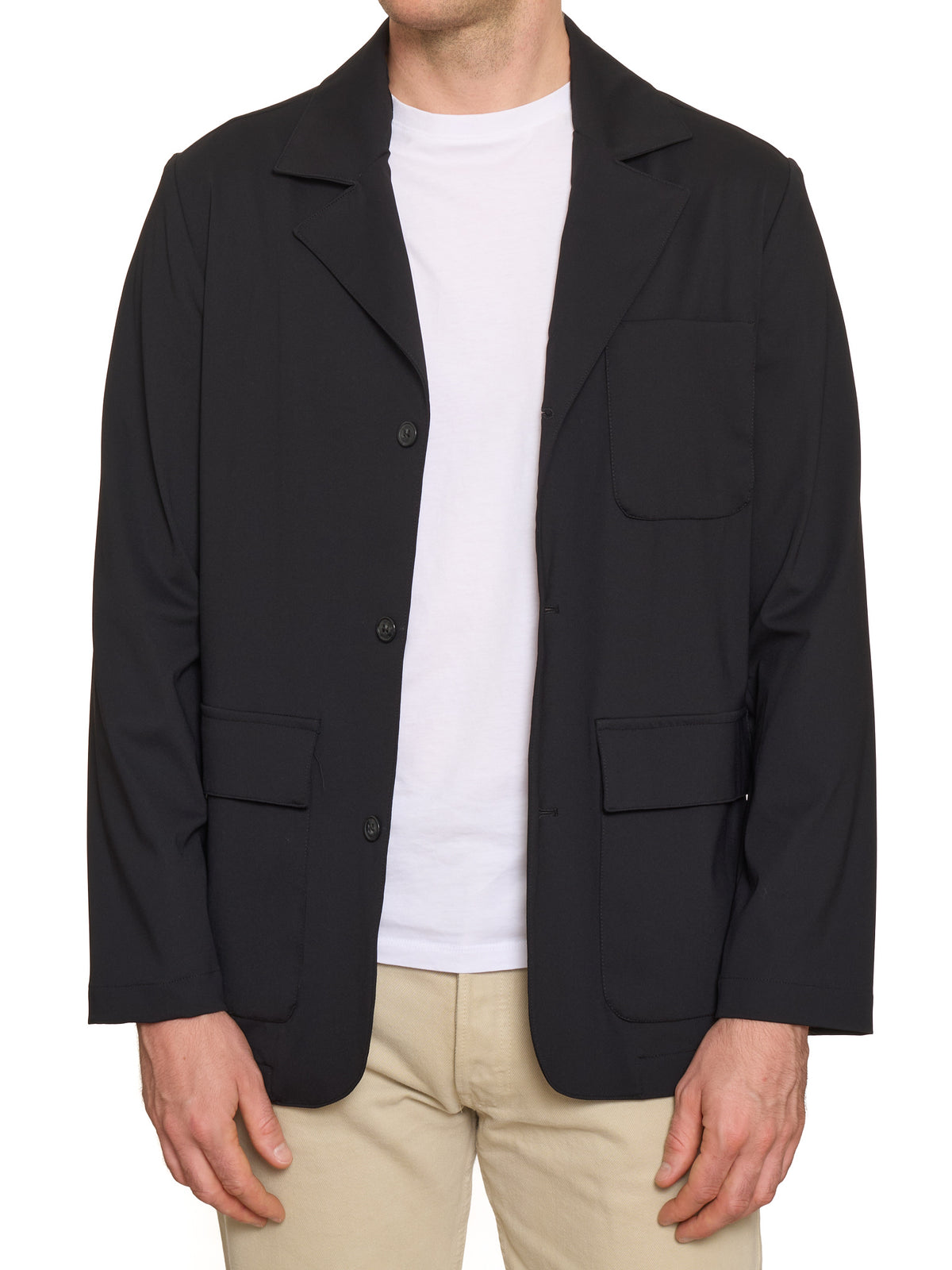 PIETRA SALATA Napoli Black Lightweight Jacket Stretch NEW
