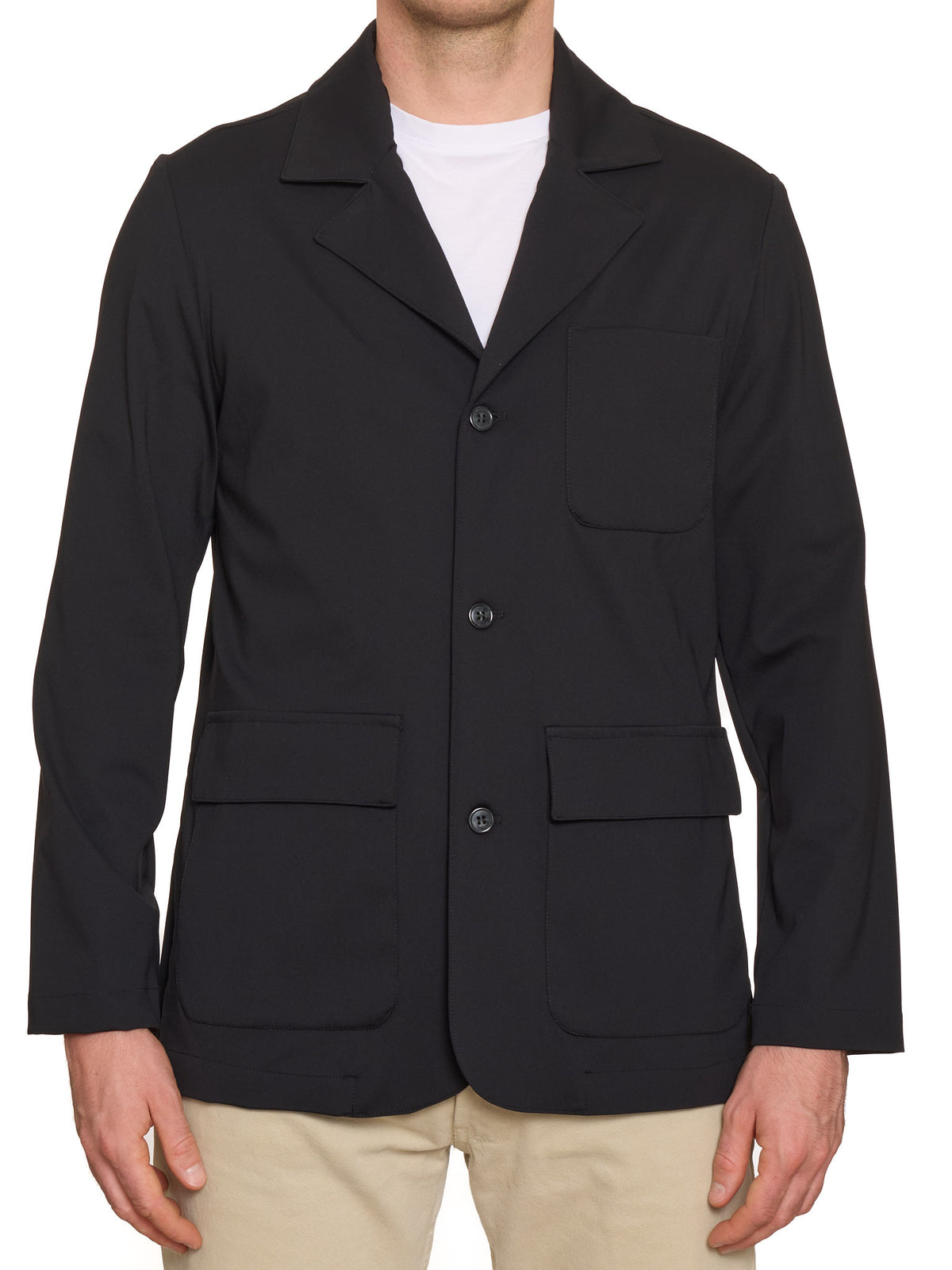 PIETRA SALATA Napoli Black Lightweight Jacket Stretch NEW