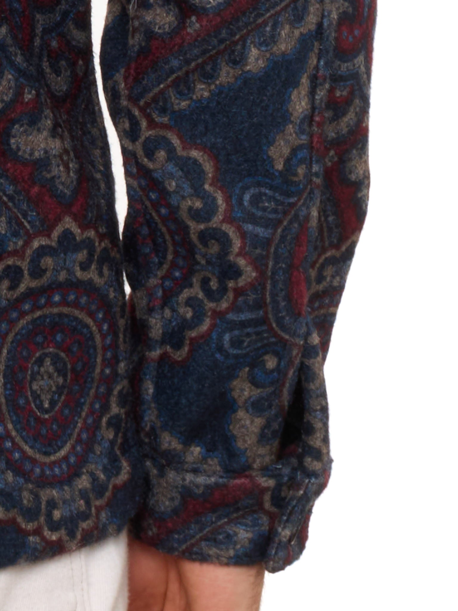PIETRA SALATA Napoli Blue Paisley Pattern Jacket Overshirt NEW