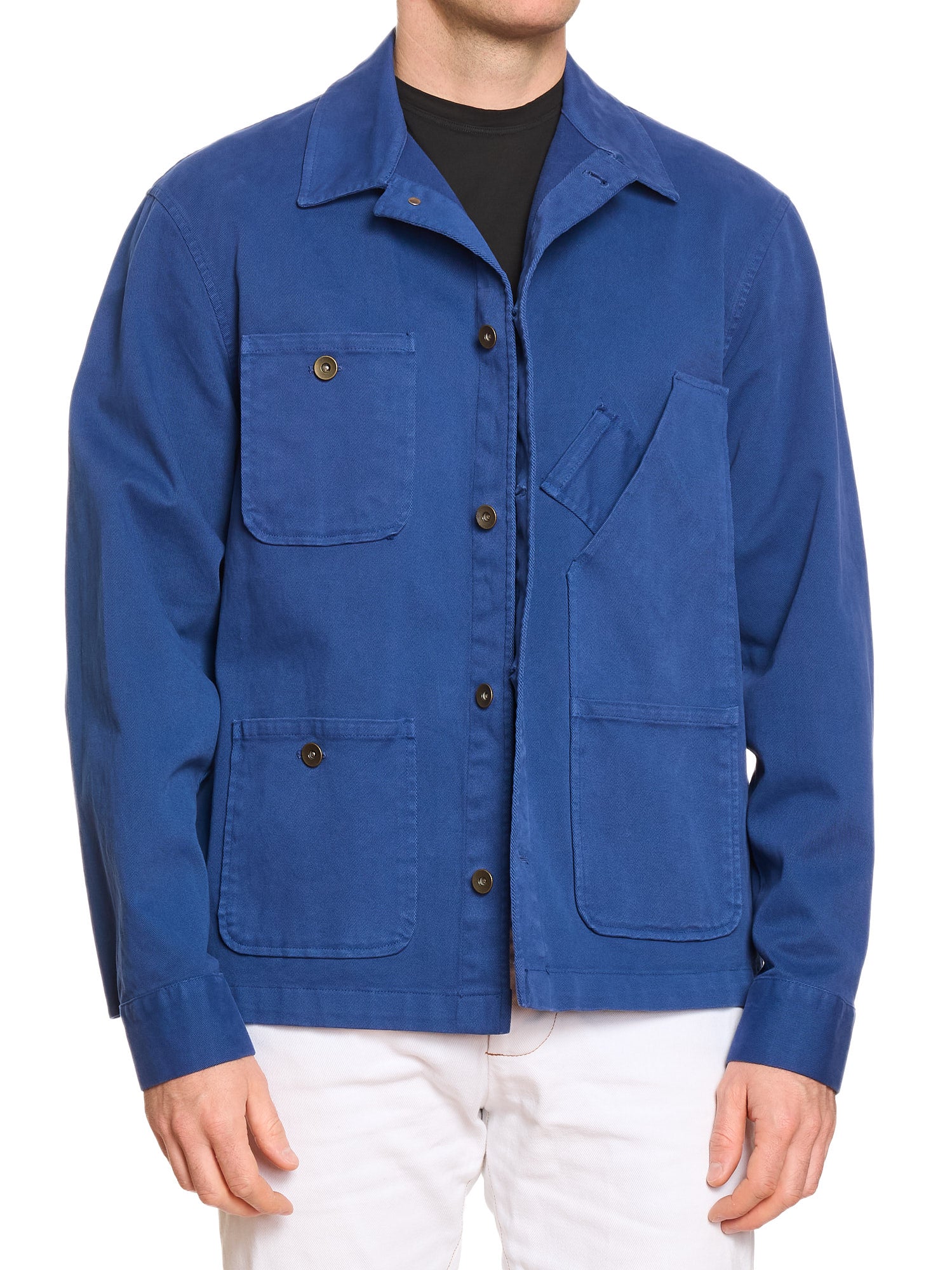PIETRA SALATA Napoli Blue Multi Pocket Work Jacket  Chore-Coat