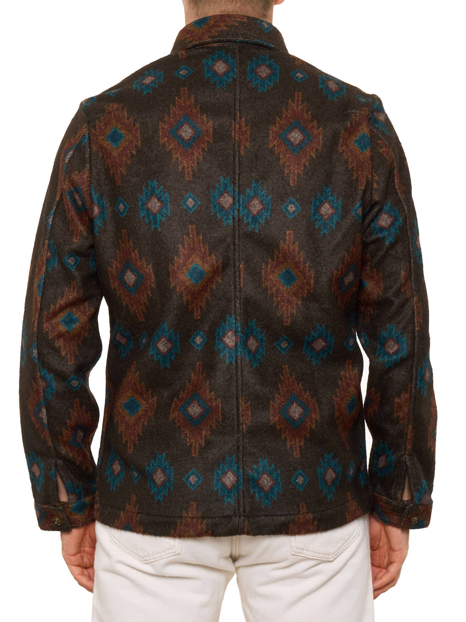 PIETRA SALATA Napoli Southwestern Navajo Geometric Pattern Jacket Overshirt