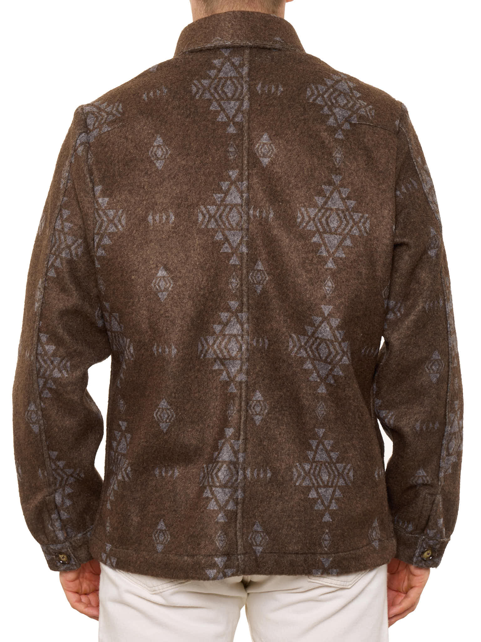 PIETRA SALATA Southwestern Navajo  Geometric Safari Jacket Overshirt NEW XL