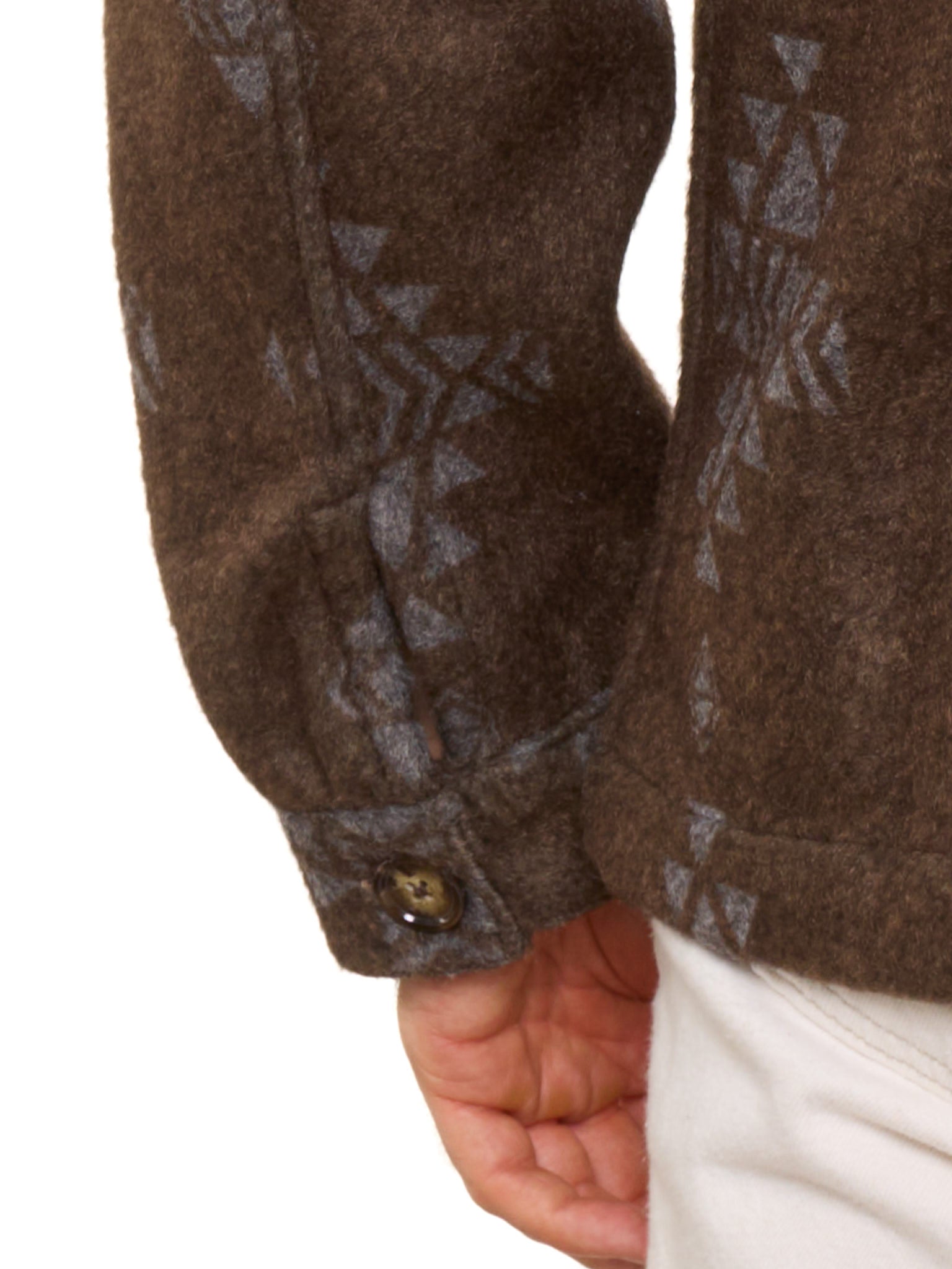 PIETRA SALATA Southwestern Navajo  Geometric Safari Jacket Overshirt NEW XL