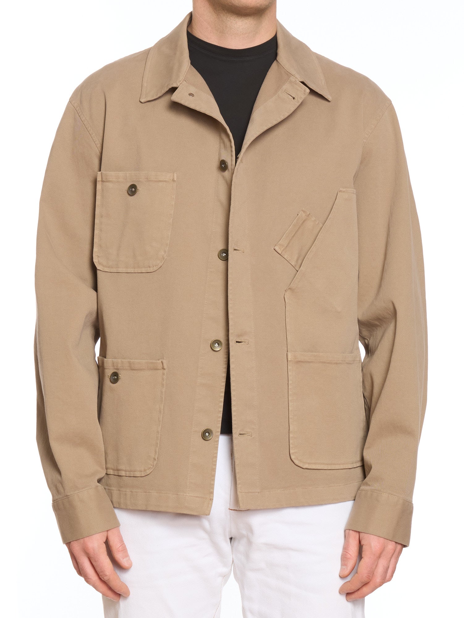 PIETRA SALATA Napoli Brown Multi Pocket Work Jacket  Chore-Coat