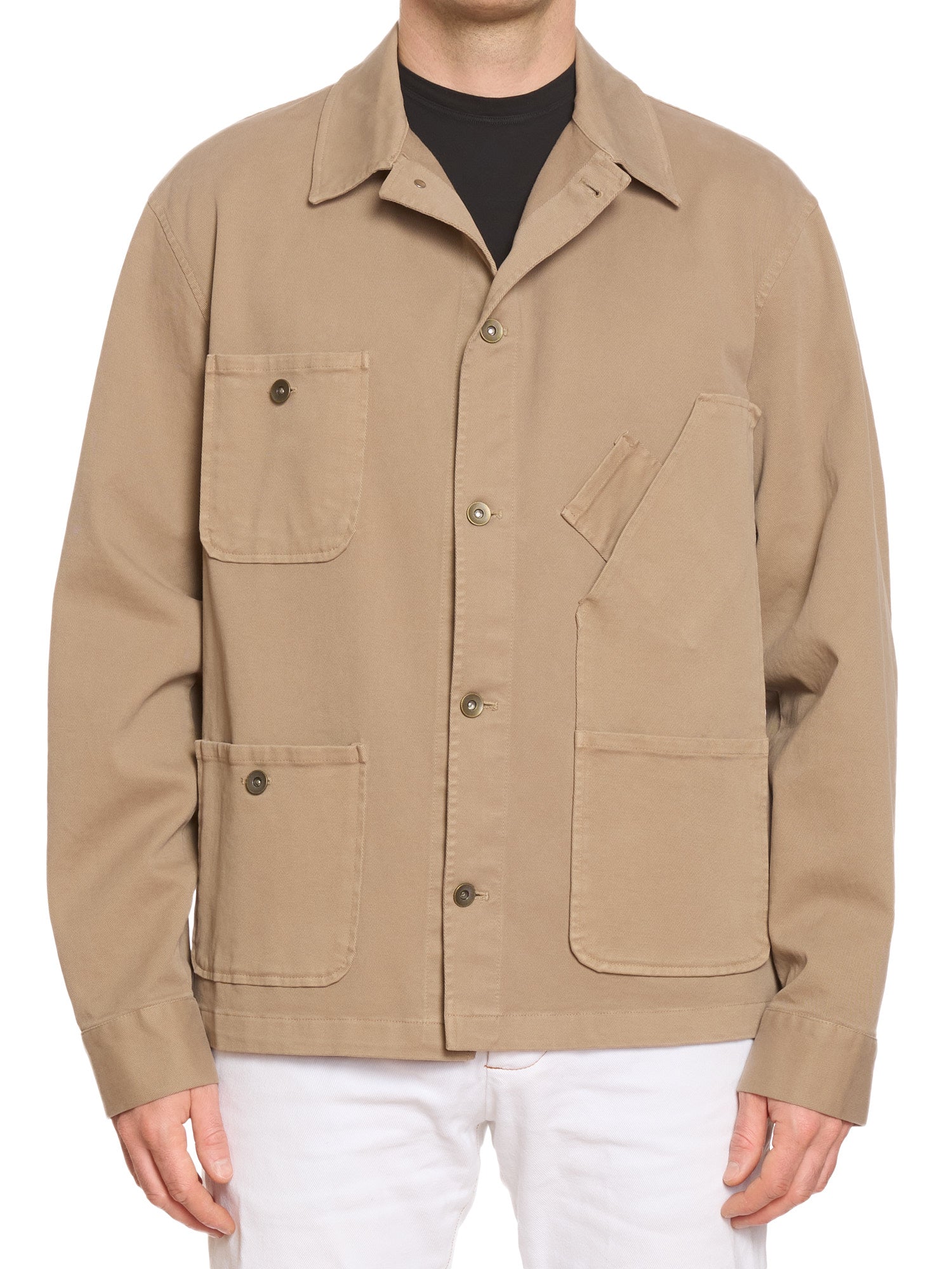 PIETRA SALATA Napoli Brown Multi Pocket Work Jacket  Chore-Coat