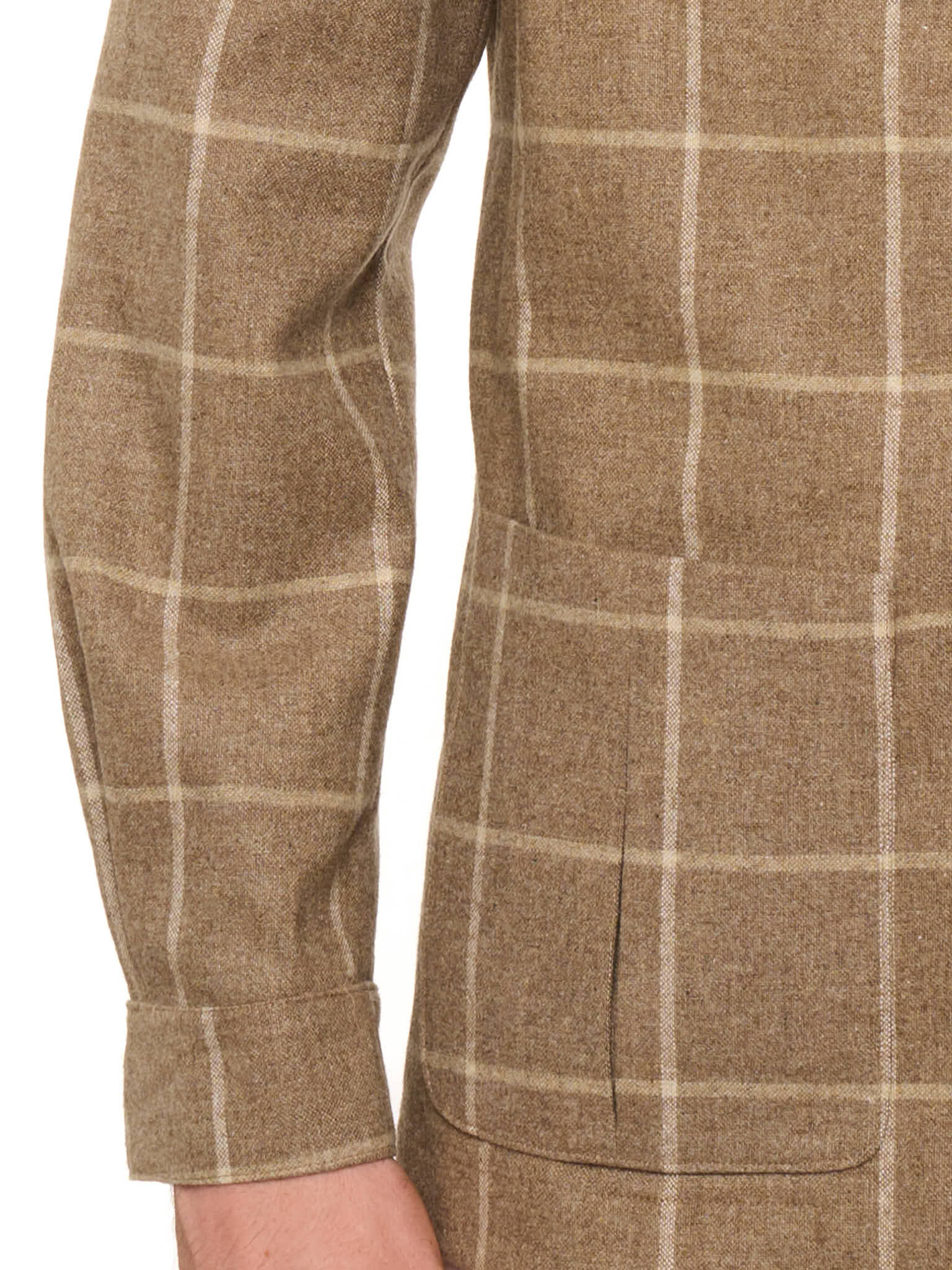 PIETRA SALATA Napoli Brown Plaid Virgin Wool Blazer Jacket NEW